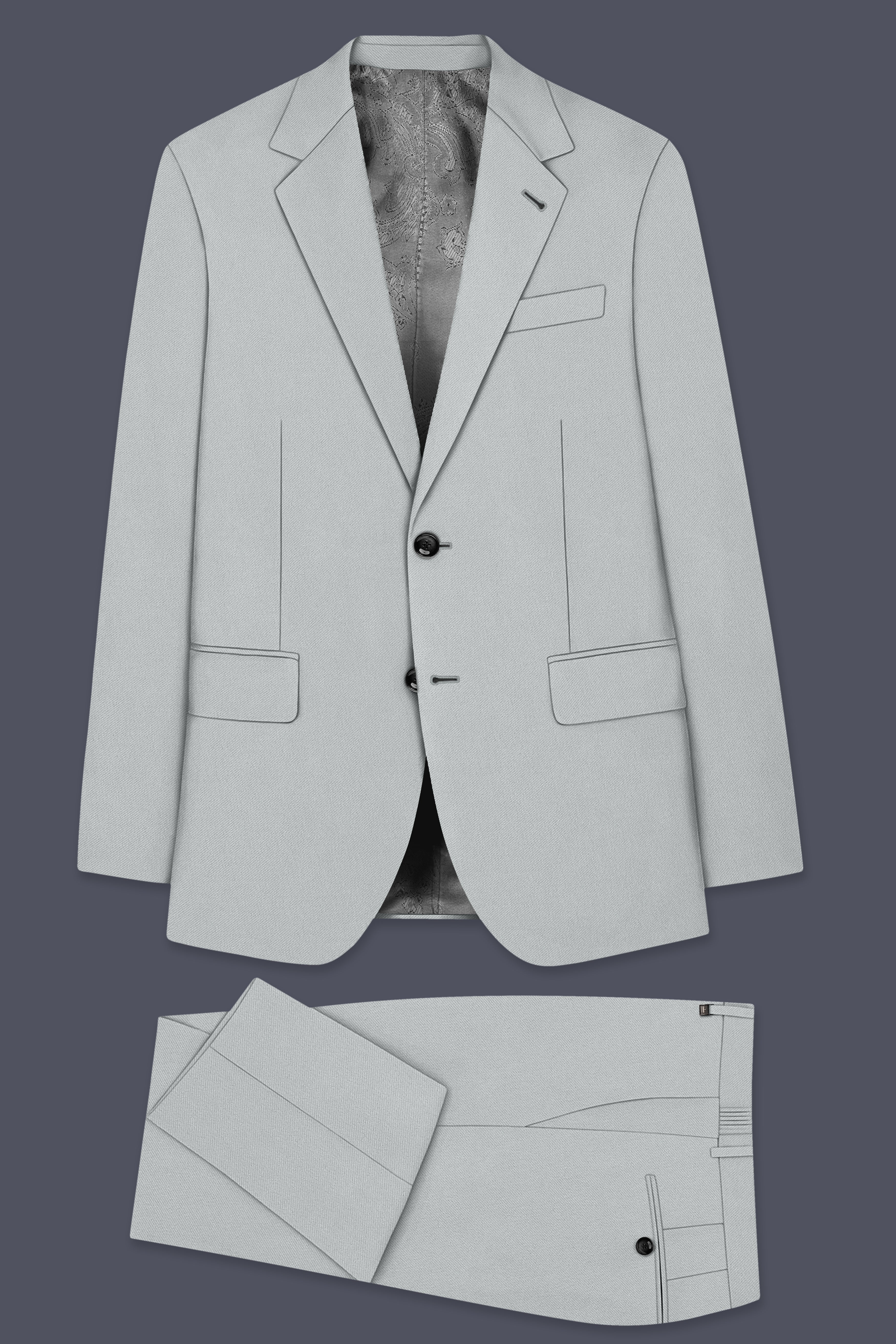 Prestige-Korean Mercury Green 4-Way Stretch Wrinkle-Free Wool Rich Single Breasted Suit