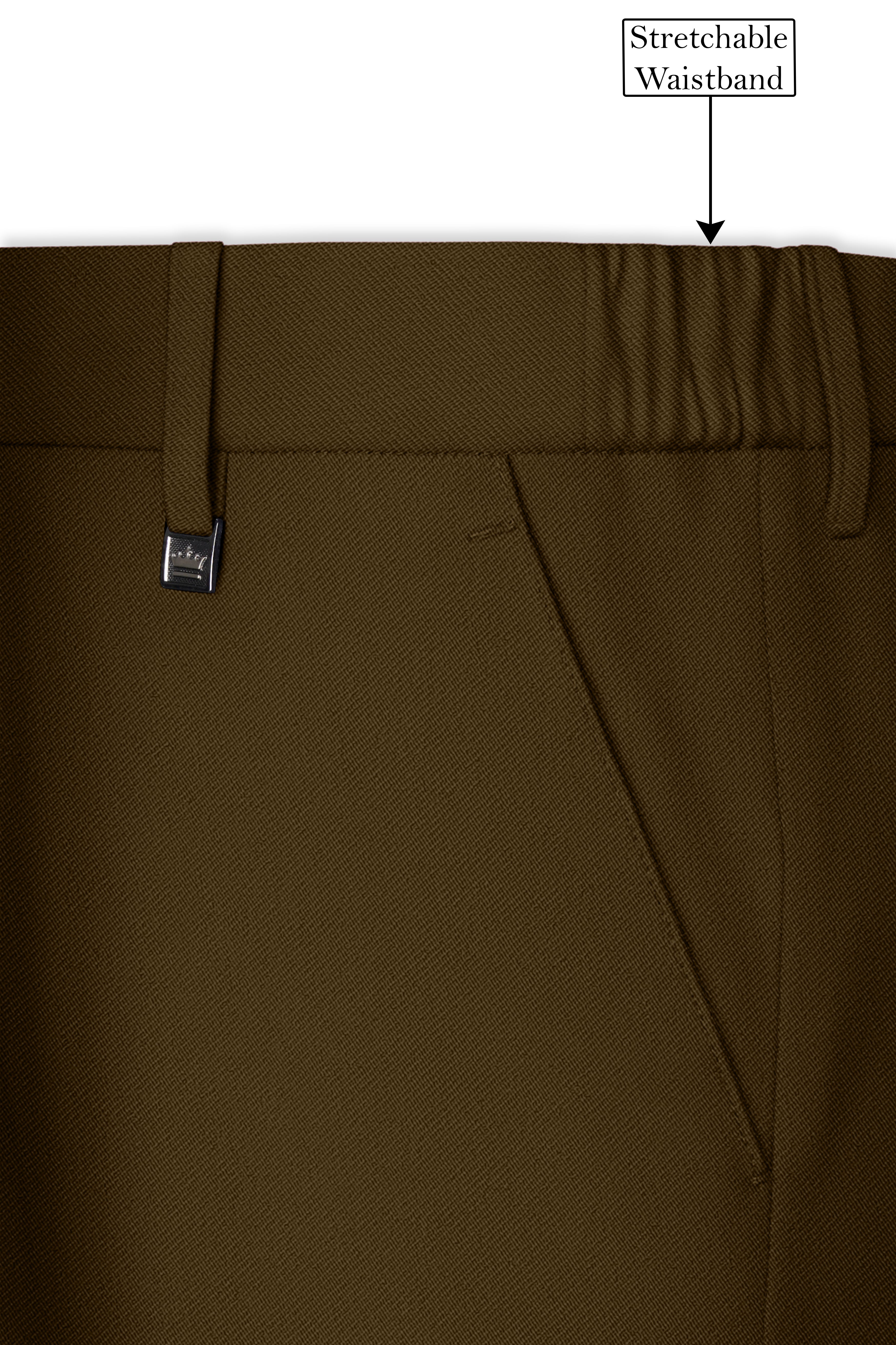 Terra-Korean Tumbleweed Brown 4-Way Stretch Wrinkle-Free Wool Rich Single Breasted Suit