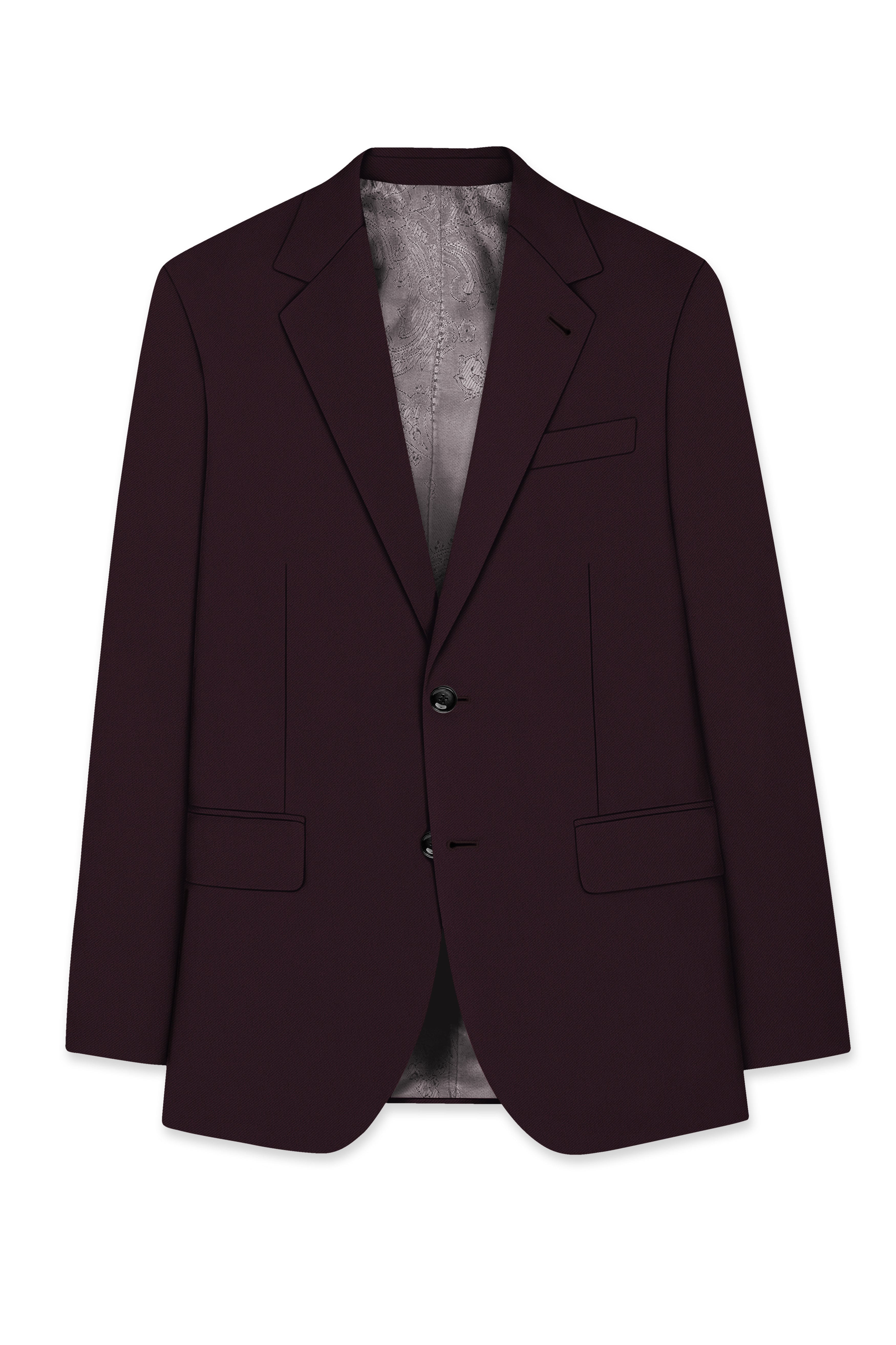 Imperio-korean Eclipse Purple 4-Way Stretch Wrinkle-Free Wool Rich Single Breasted Suit