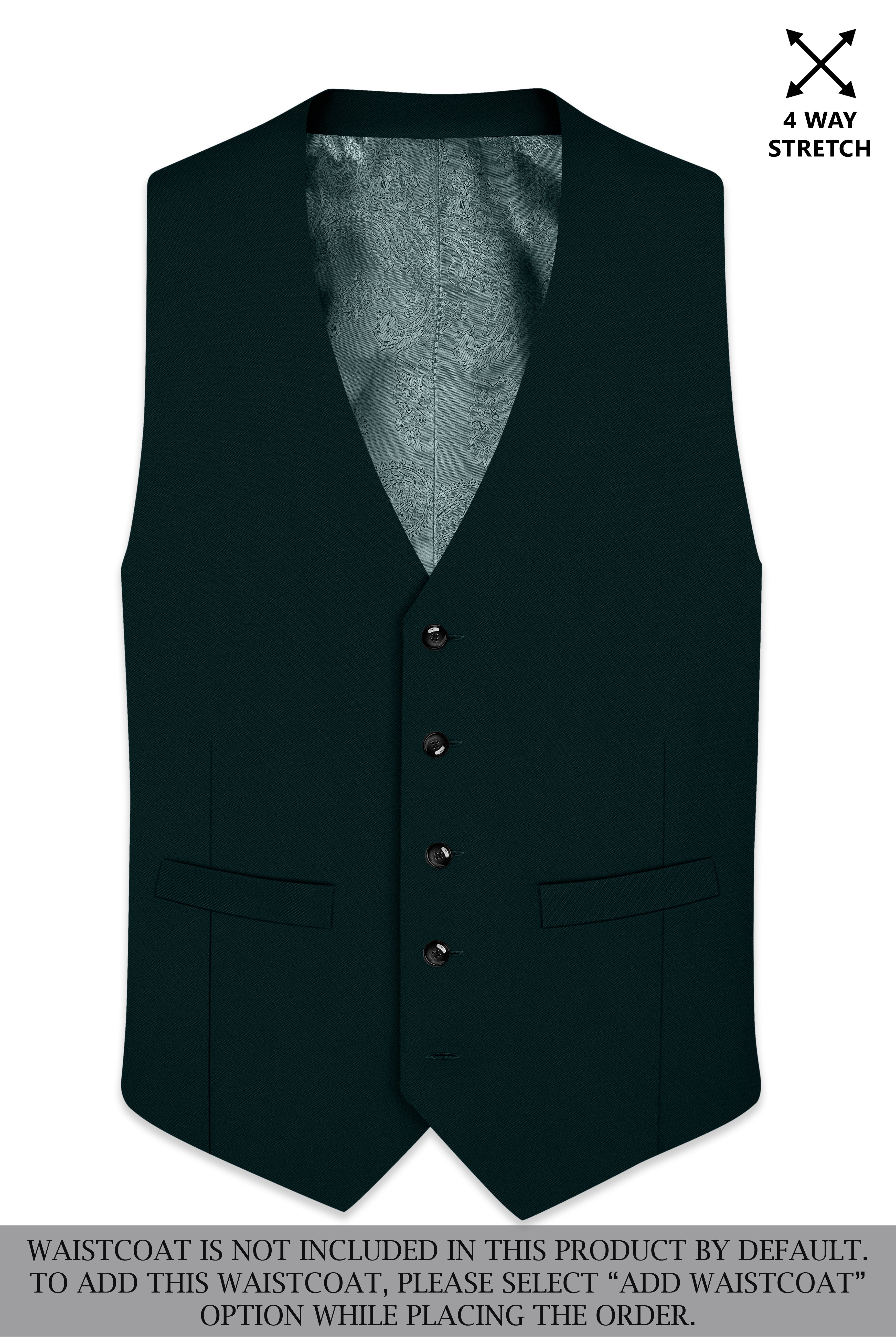 Terrain-Korean Swamp Green 4-Way Stretch Wrinkle-Free Wool Rich Single Breasted Suit
