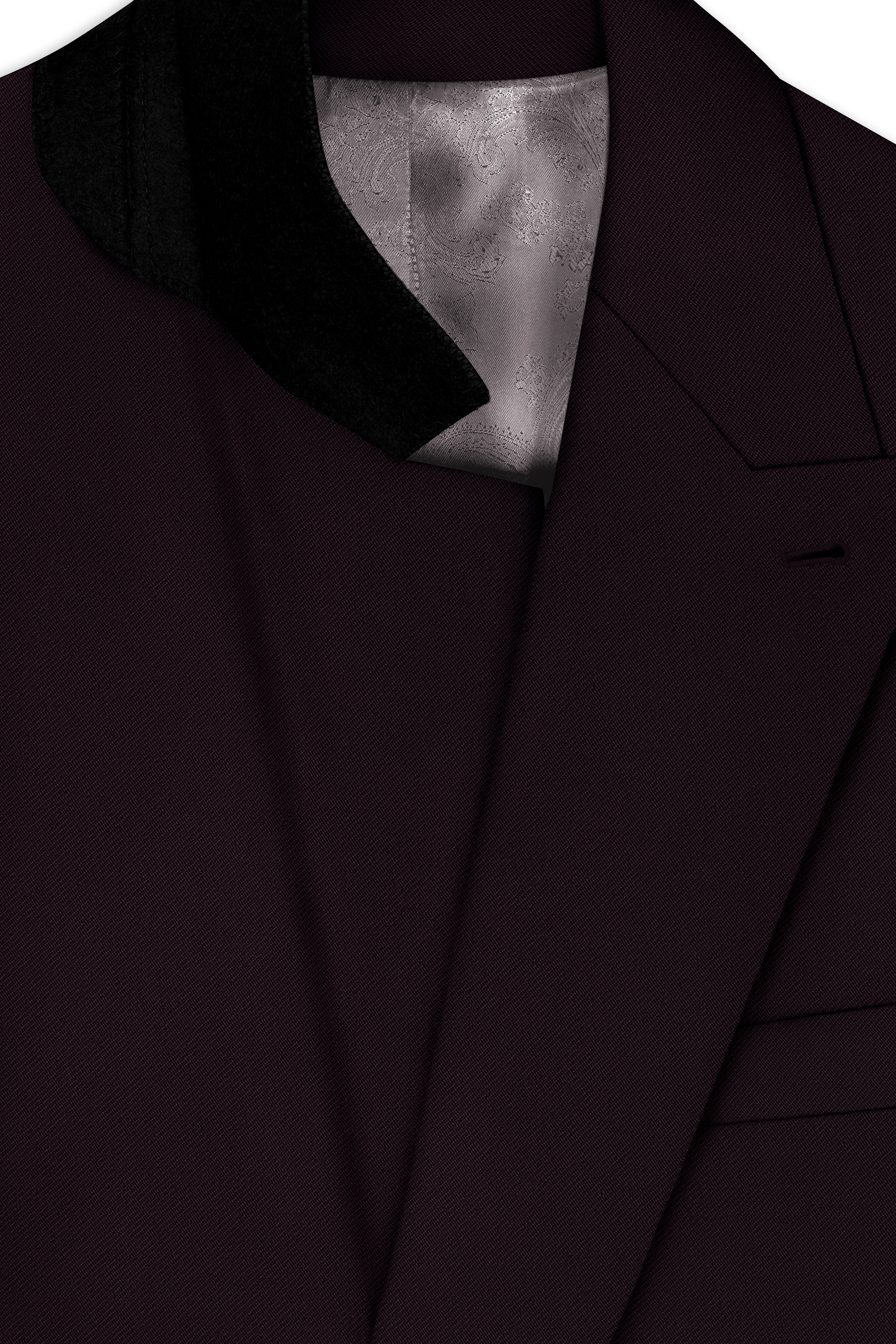 Merlot-Korean Wine Purple 4-Way Stretch Wrinkle-Free Wool Rich Single Breasted Suit