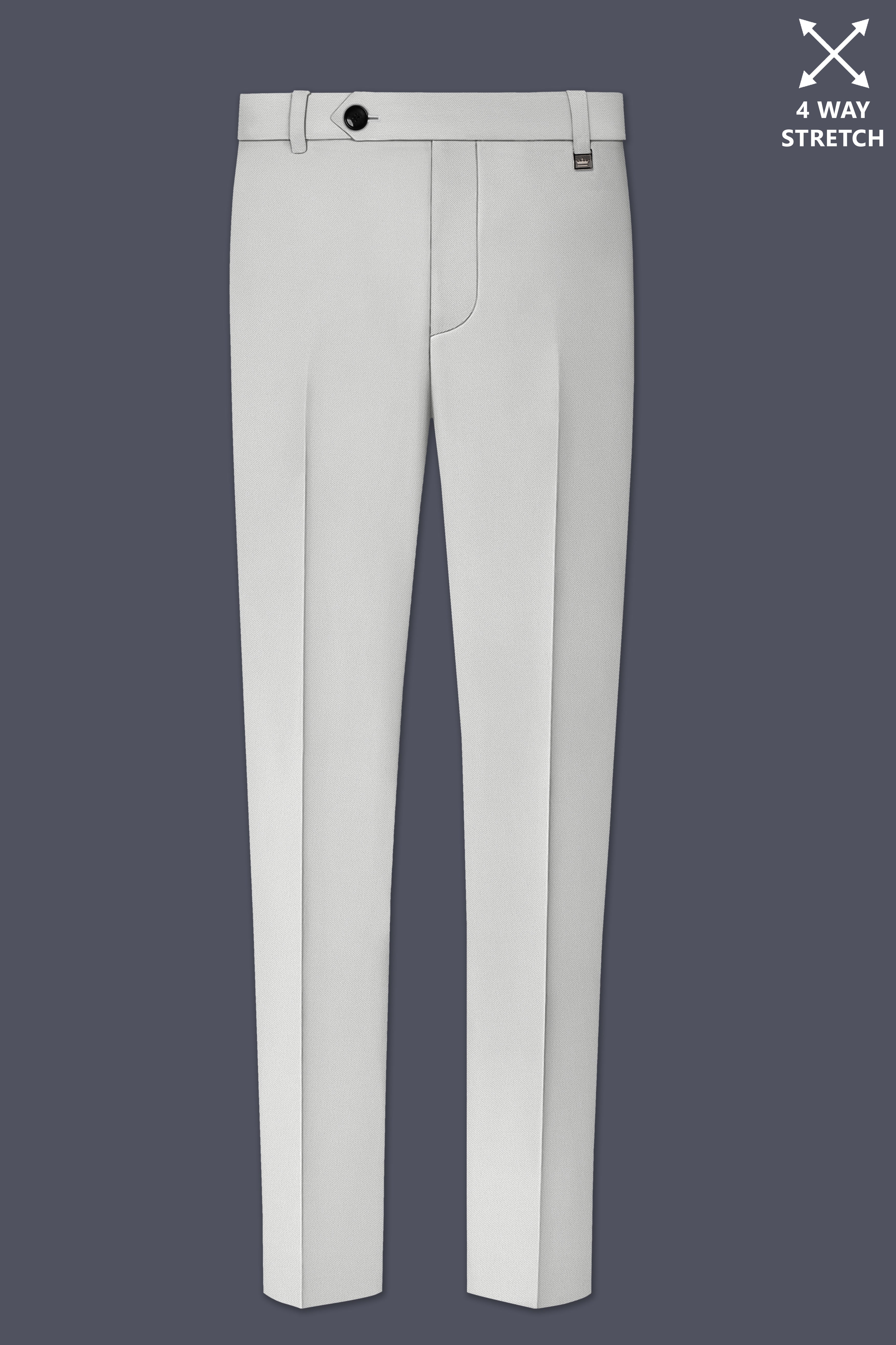 Axiom-Korean Nickel Gray 4-Way Stretch Wrinkle-Free Wool Rich Single Breasted Suit