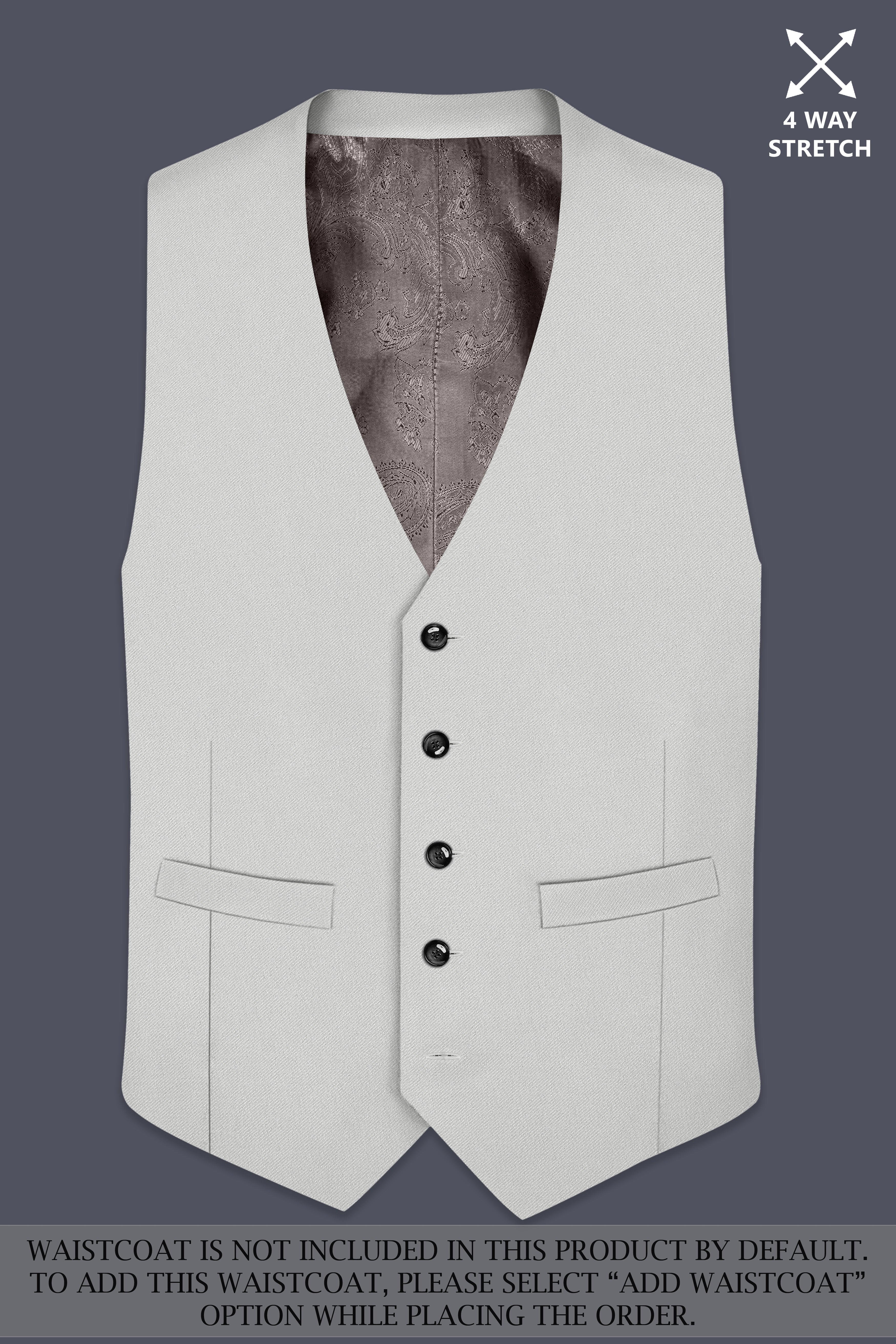 Axiom-Korean Nickel Gray 4-Way Stretch Wrinkle-Free Wool Rich Single Breasted Suit
