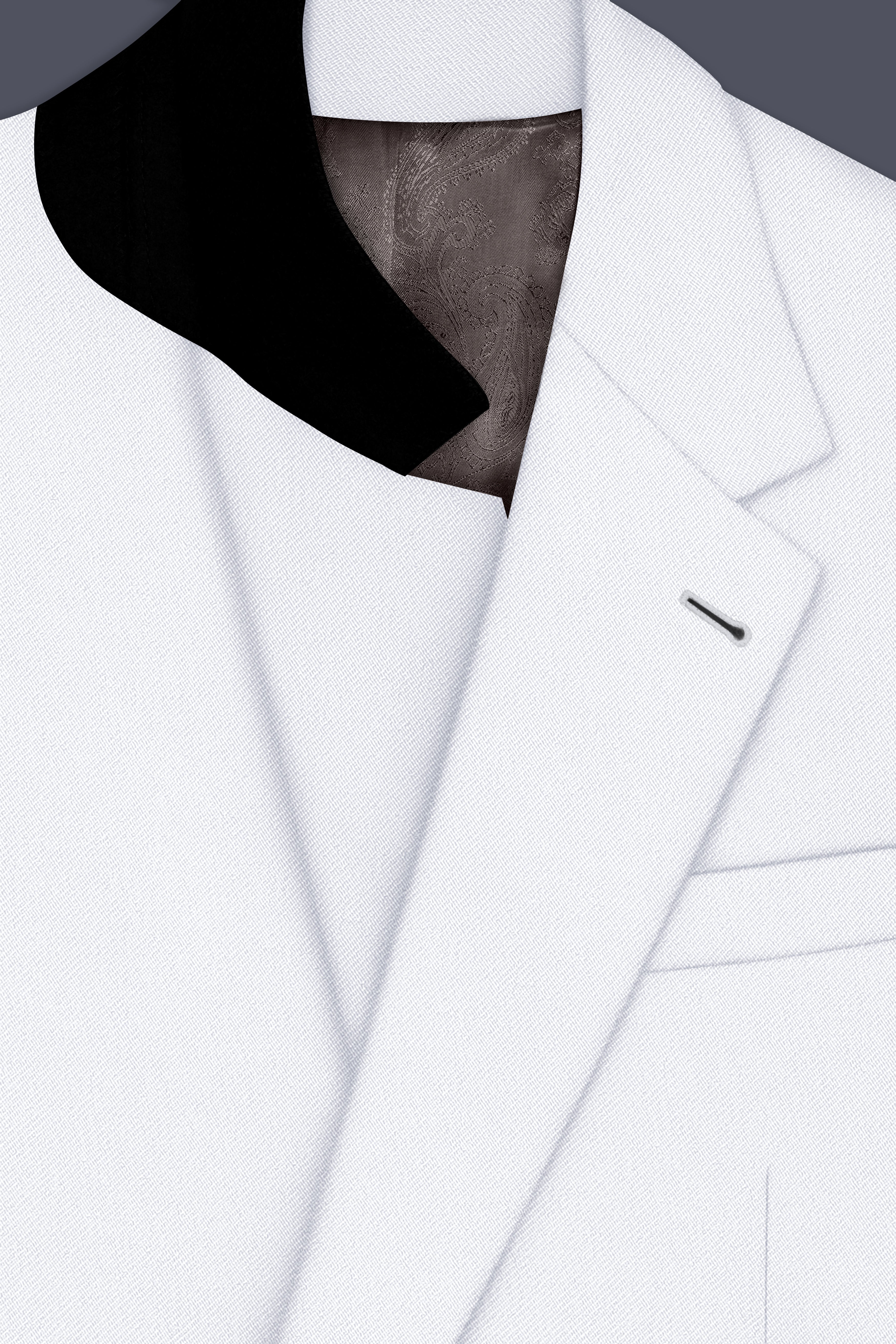 Lumier-Korean Bright White 4-Way Stretch Wrinkle-Free Wool Rich Single Breasted Suit