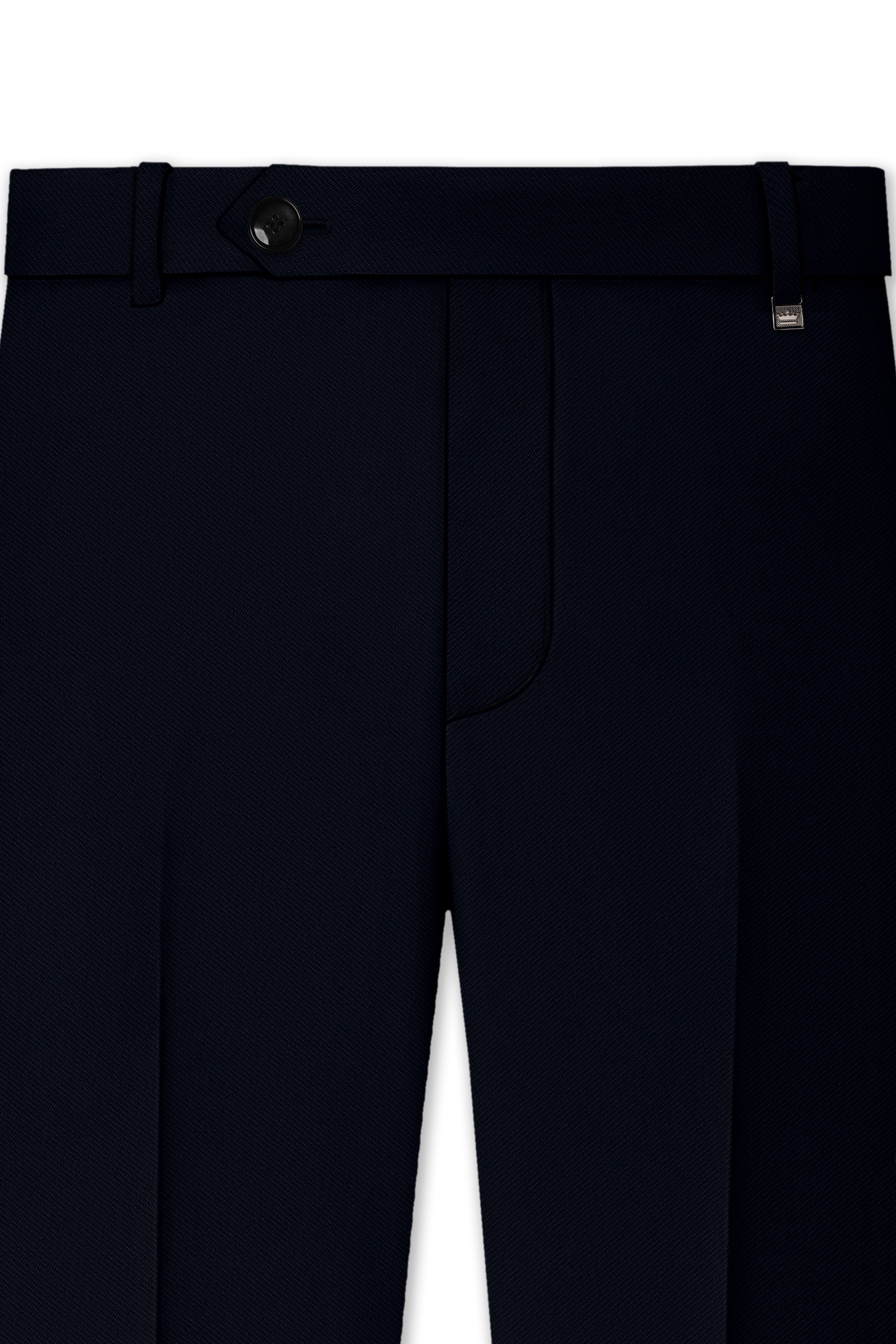 Nero-Korean Tealish Navy 4-Way Stretch Wrinkle-Free Wool Rich Double Breasted Suit
