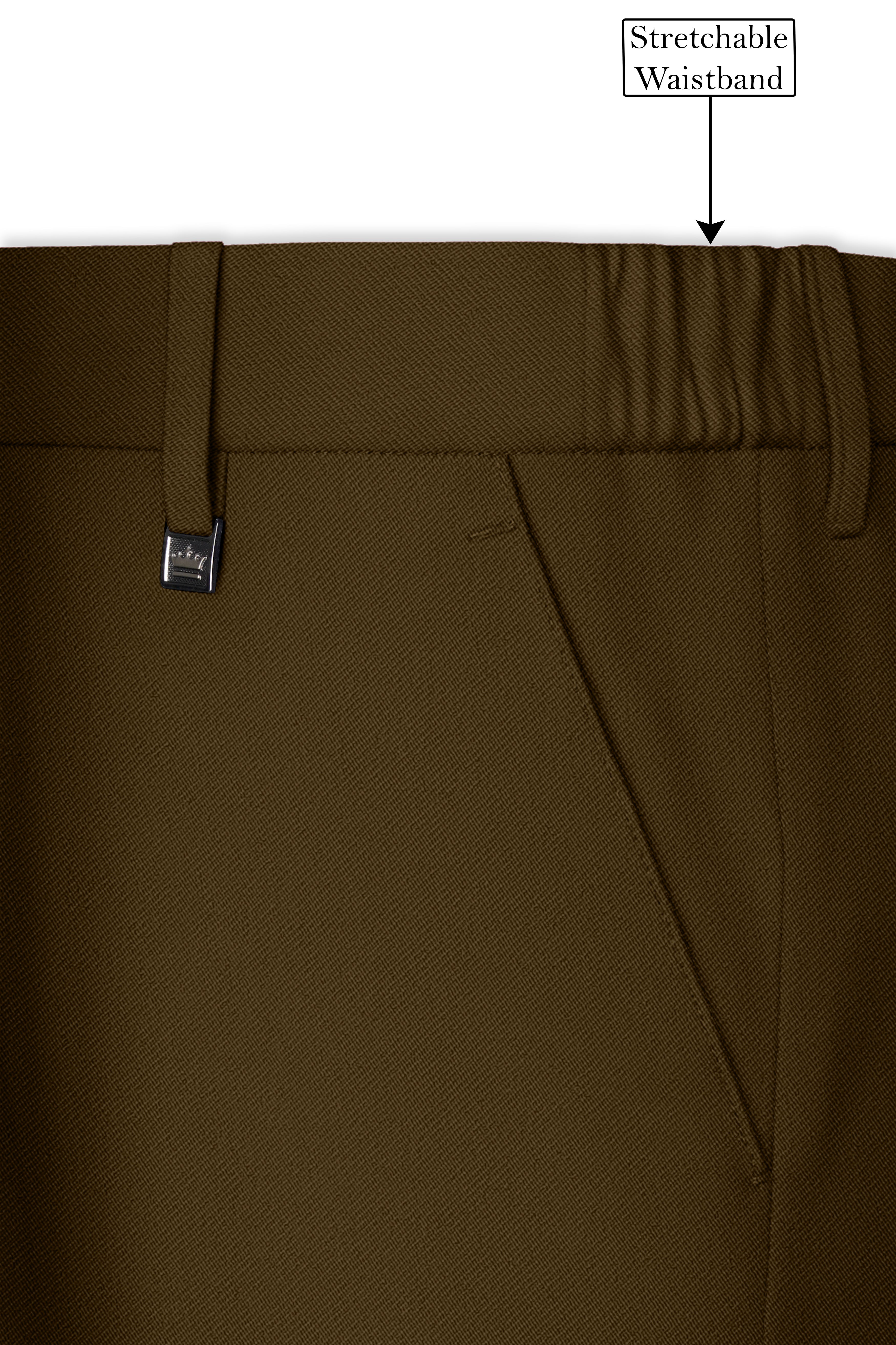 Terra-Korean Tumbleweed Brown 4-Way Stretch Wrinkle-Free Wool Rich Double Breasted Suit