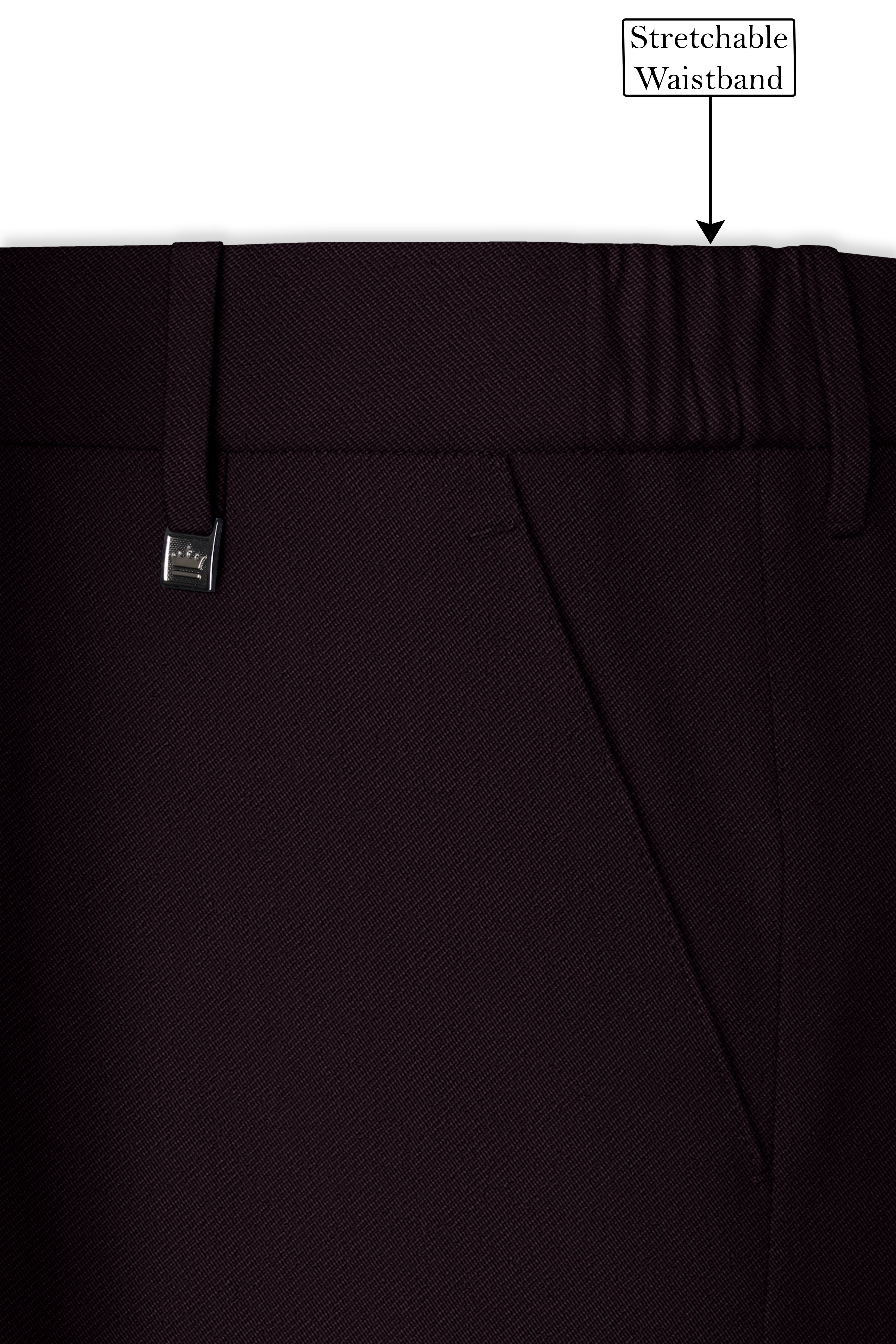 Merlot-Korean Wine Purple 4-Way Stretch Wrinkle-Free Wool Rich Double Breasted Suit