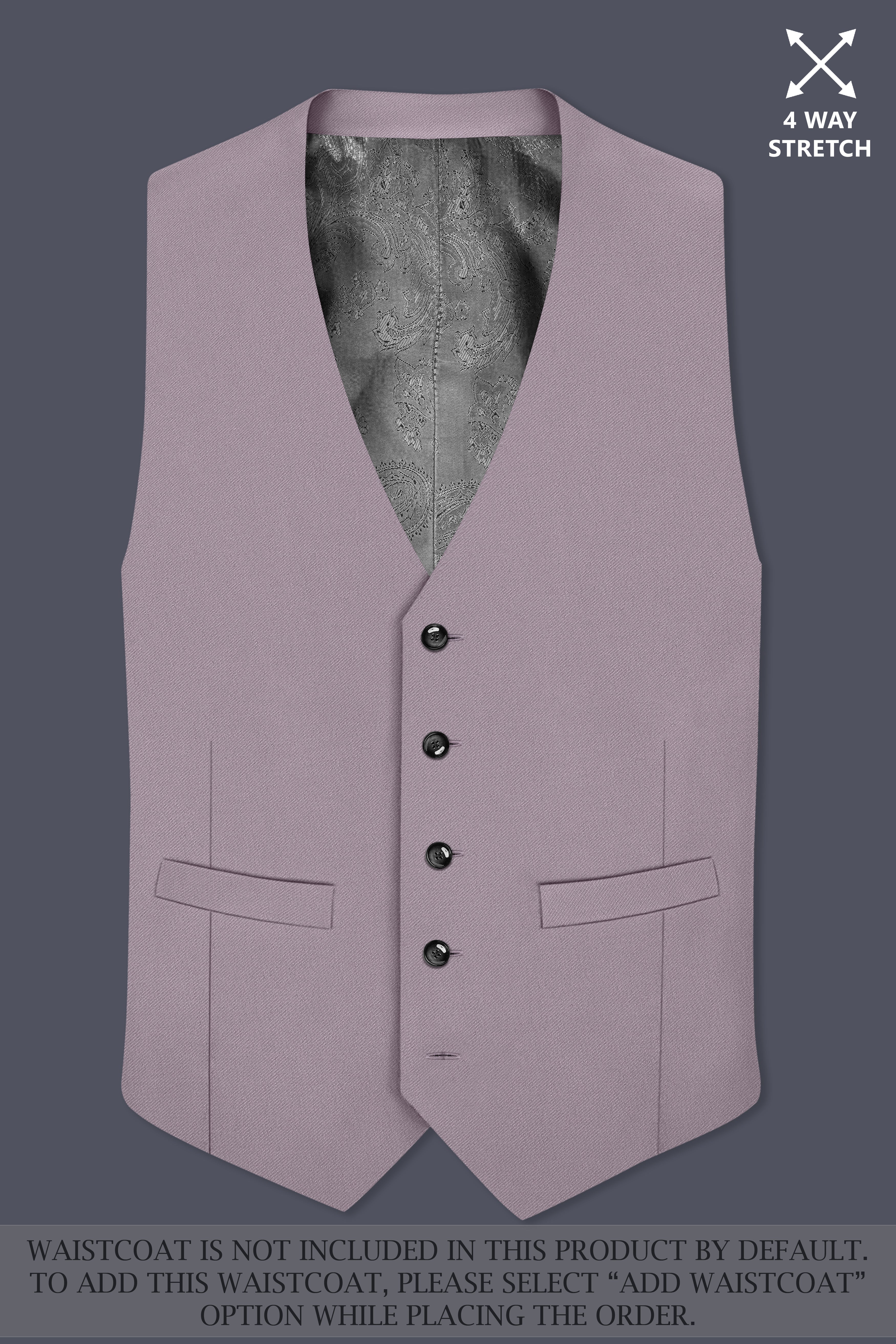 Roselle-Korean Bouquet Pink 4-Way Stretch Wrinkle-Free Wool Rich Double Breasted Suit