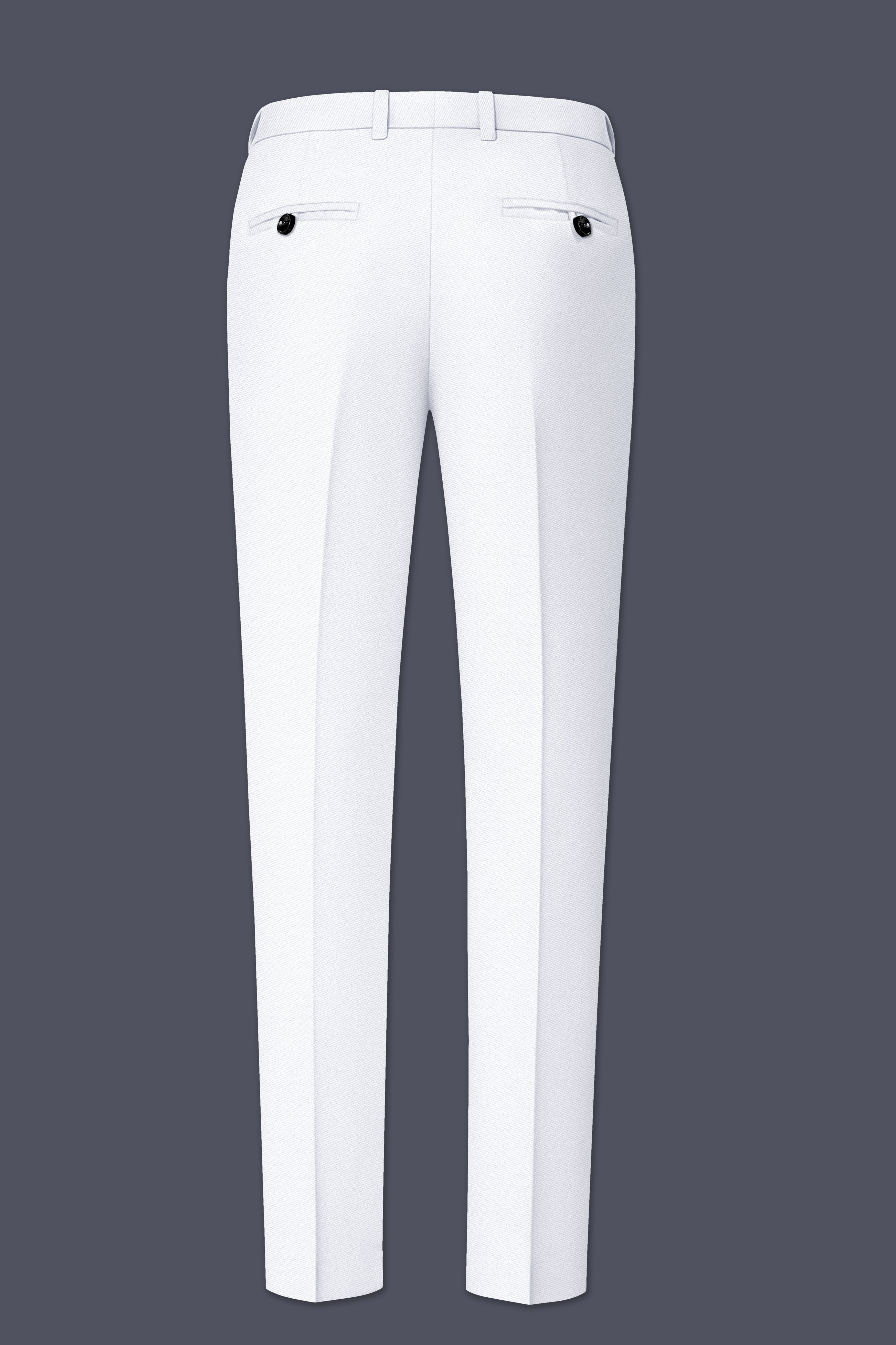 Lumier-Korean Bright White 4-Way Stretch Wrinkle-Free Wool Rich Double Breasted Suit