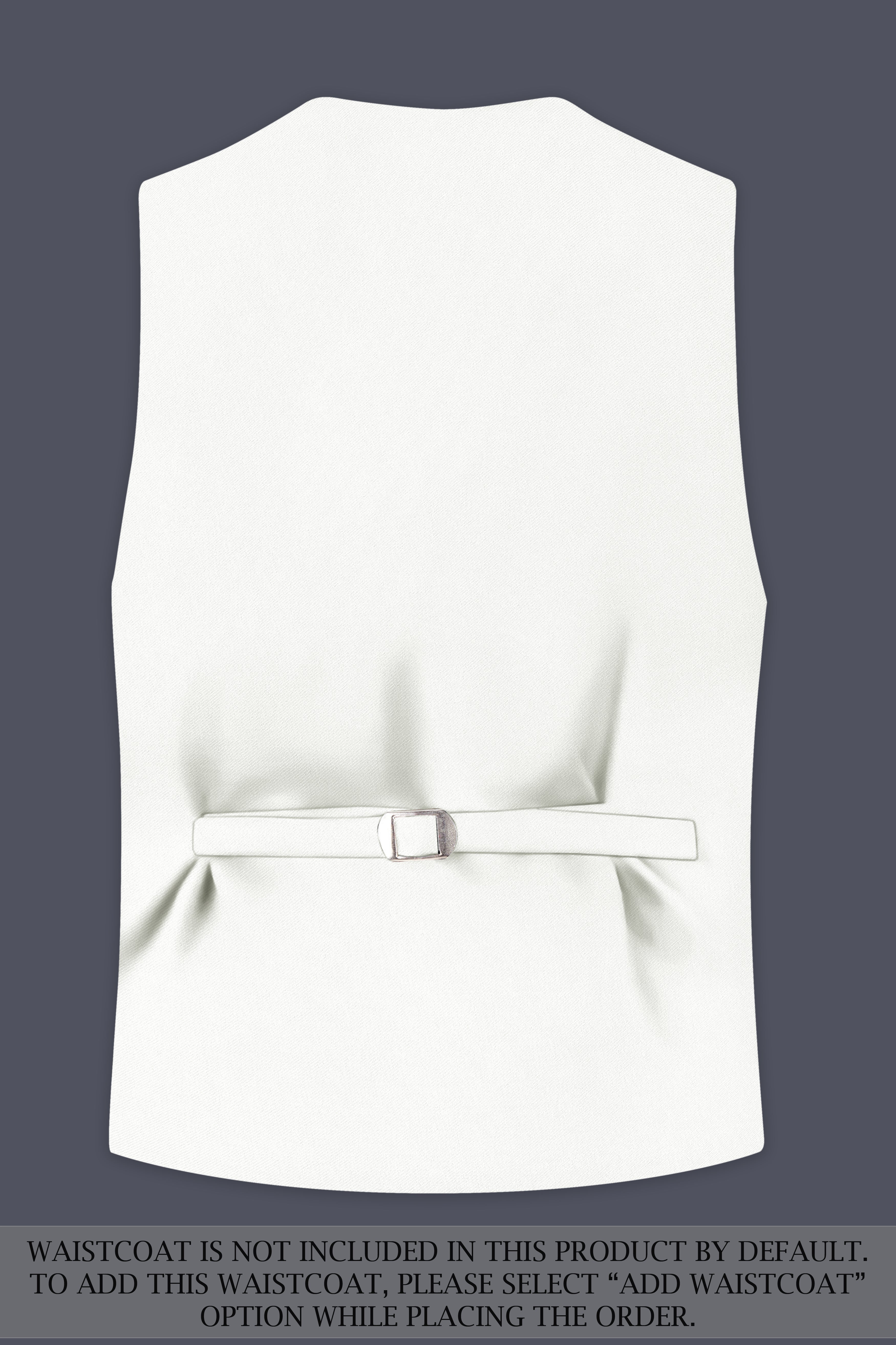 Celio-Korean Off White 4-Way Stretch Wrinkle-Free Wool Rich Double Breasted Suit