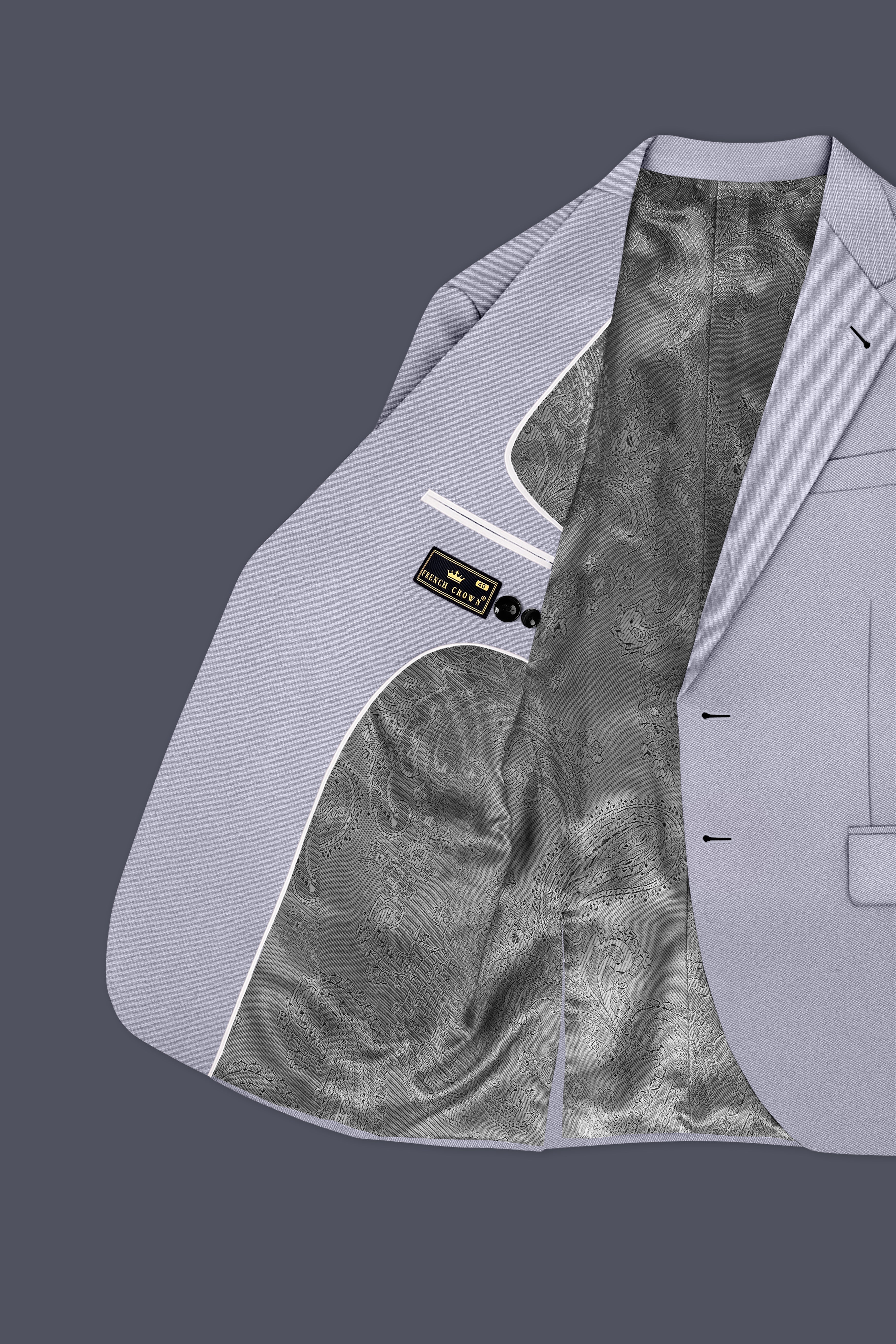 Graphite-Korean Topaz Gray 4-Way Stretch Wrinkle-Free Wool Rich Single Breasted Suit