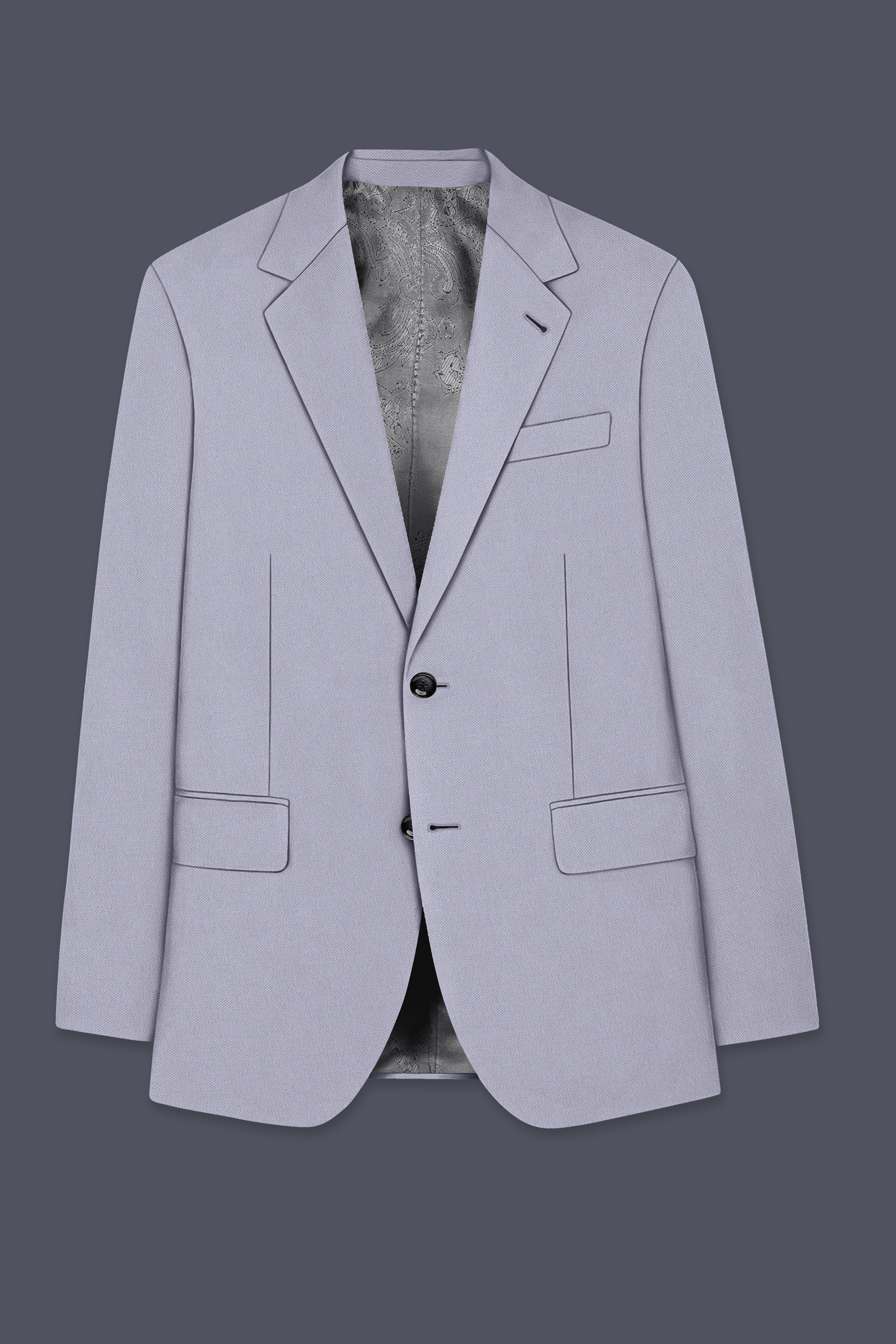 Graphite-Korean Topaz Gray 4-Way Stretch Wrinkle-Free Wool Rich Single Breasted Suit