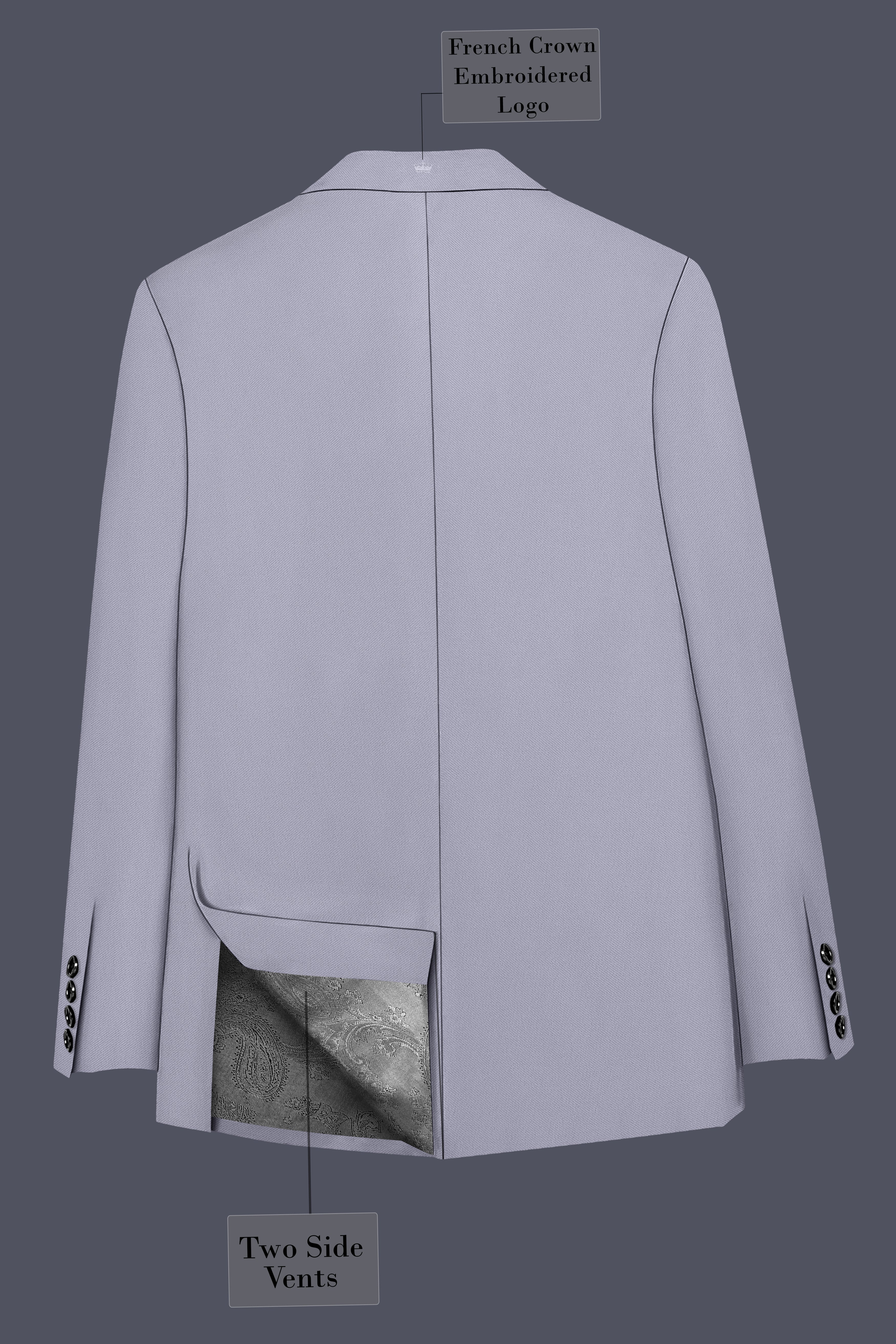 Graphite-Korean Topaz Gray 4-Way Stretch Wrinkle-Free Wool Rich Single Breasted Suit