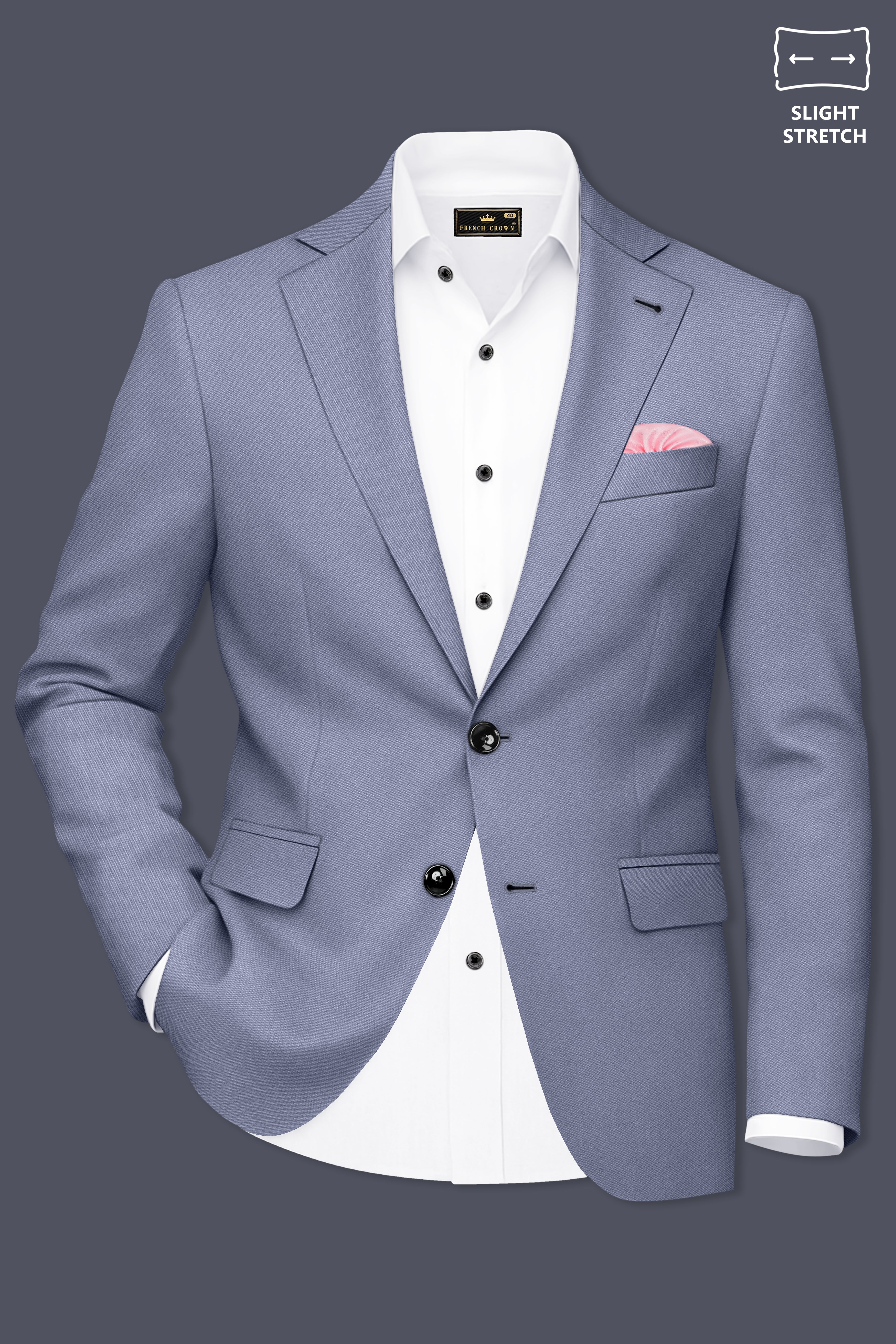 Sterling-Manatee Gray Wool Rich Slight Stretch Single Breasted Suit