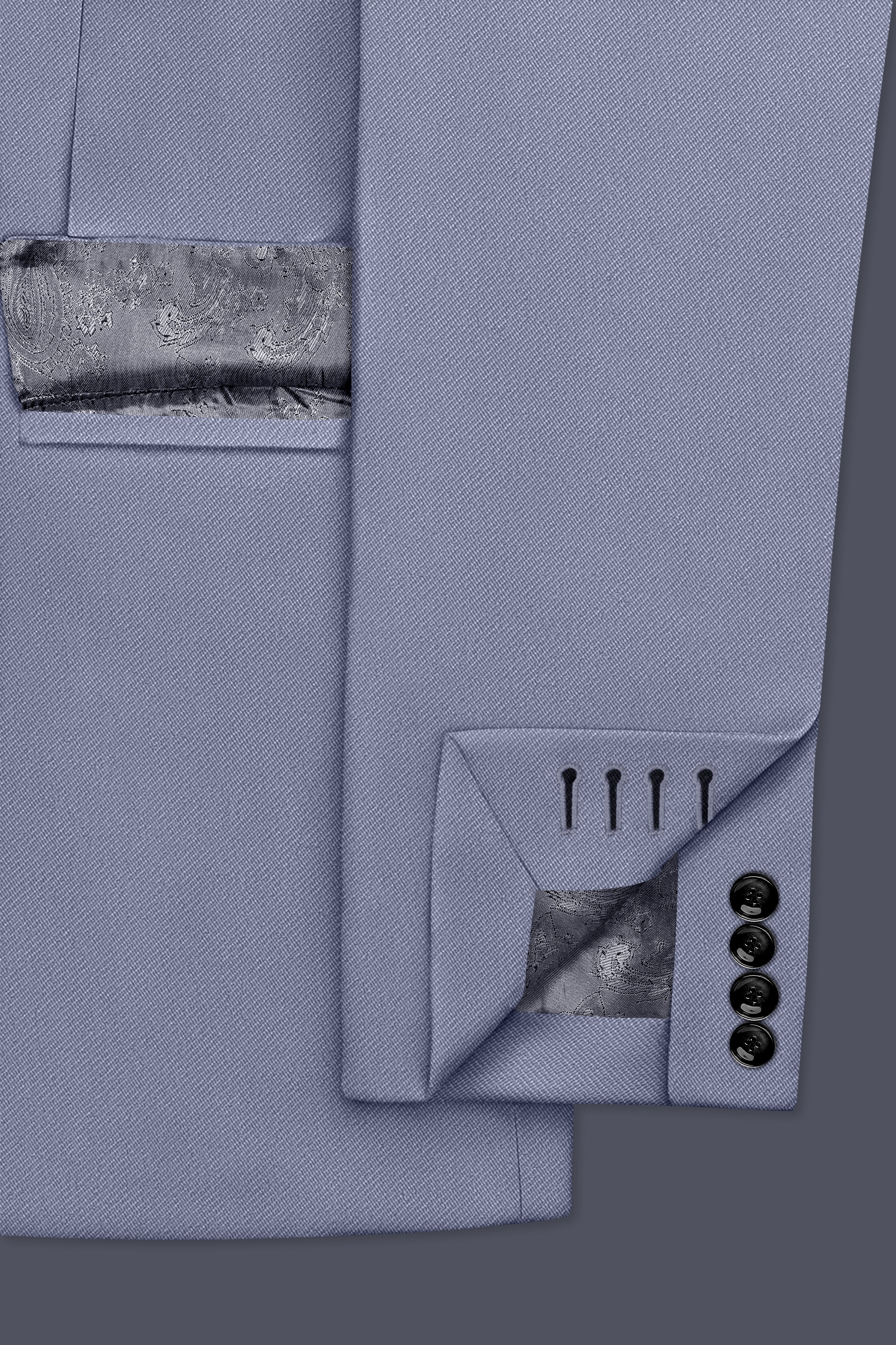 Sterling-Manatee Gray Wool Rich Slight Stretch Single Breasted Suit