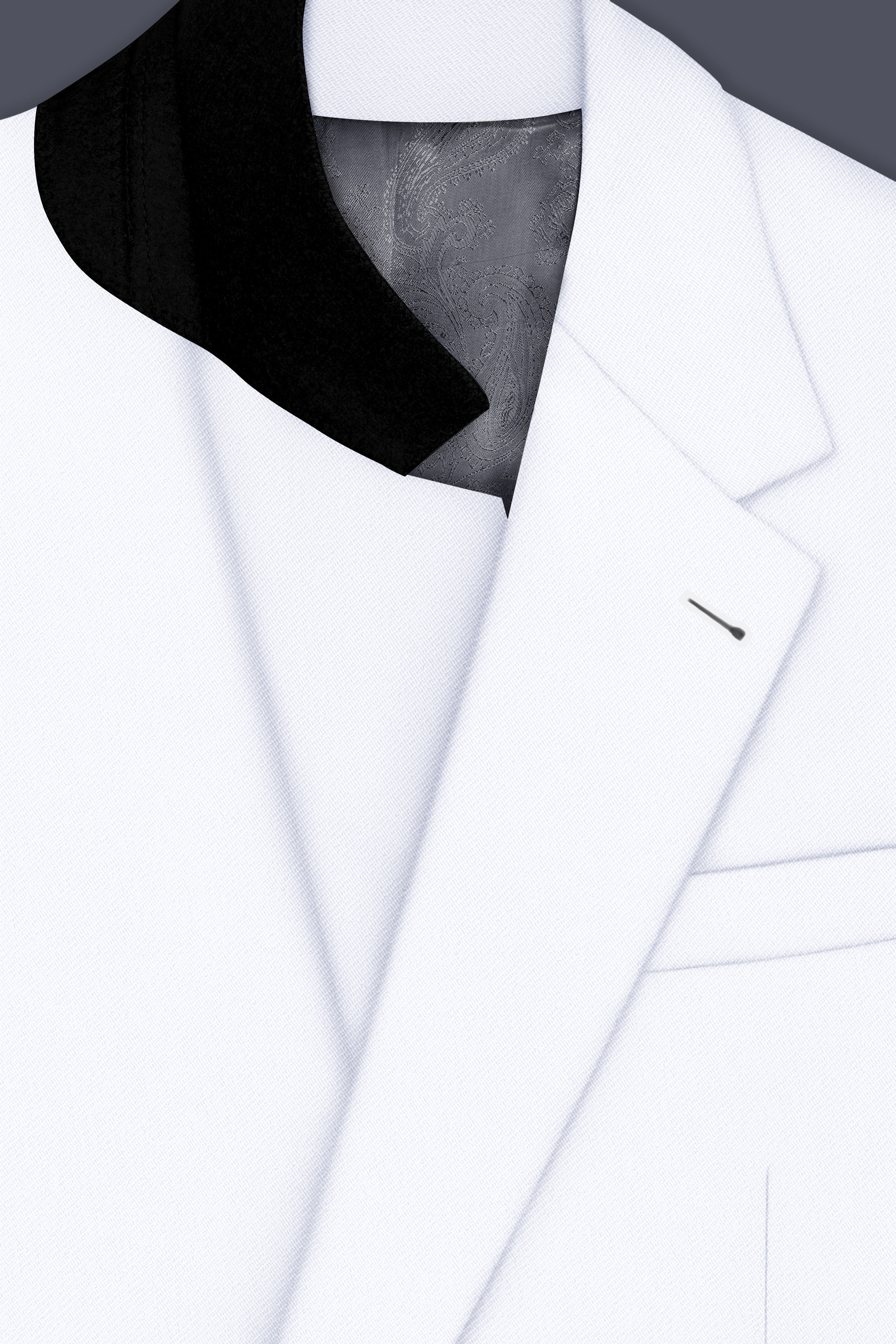 Ivory-Bright White Wool Rich Slight Stretch Single Breasted Suit