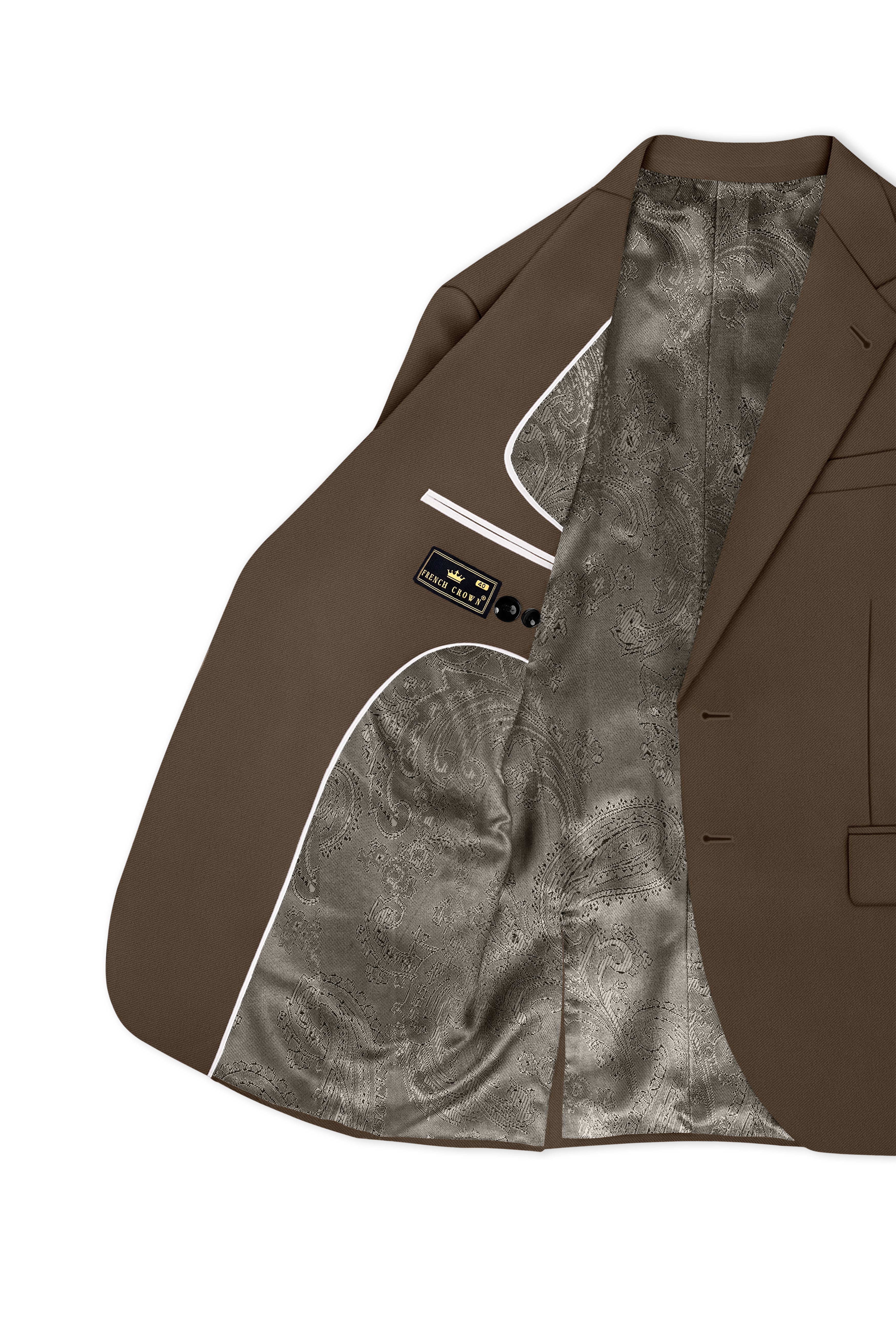Prestige-Lisbon Brown Wool Rich Slight Stretch Single Breasted Suit