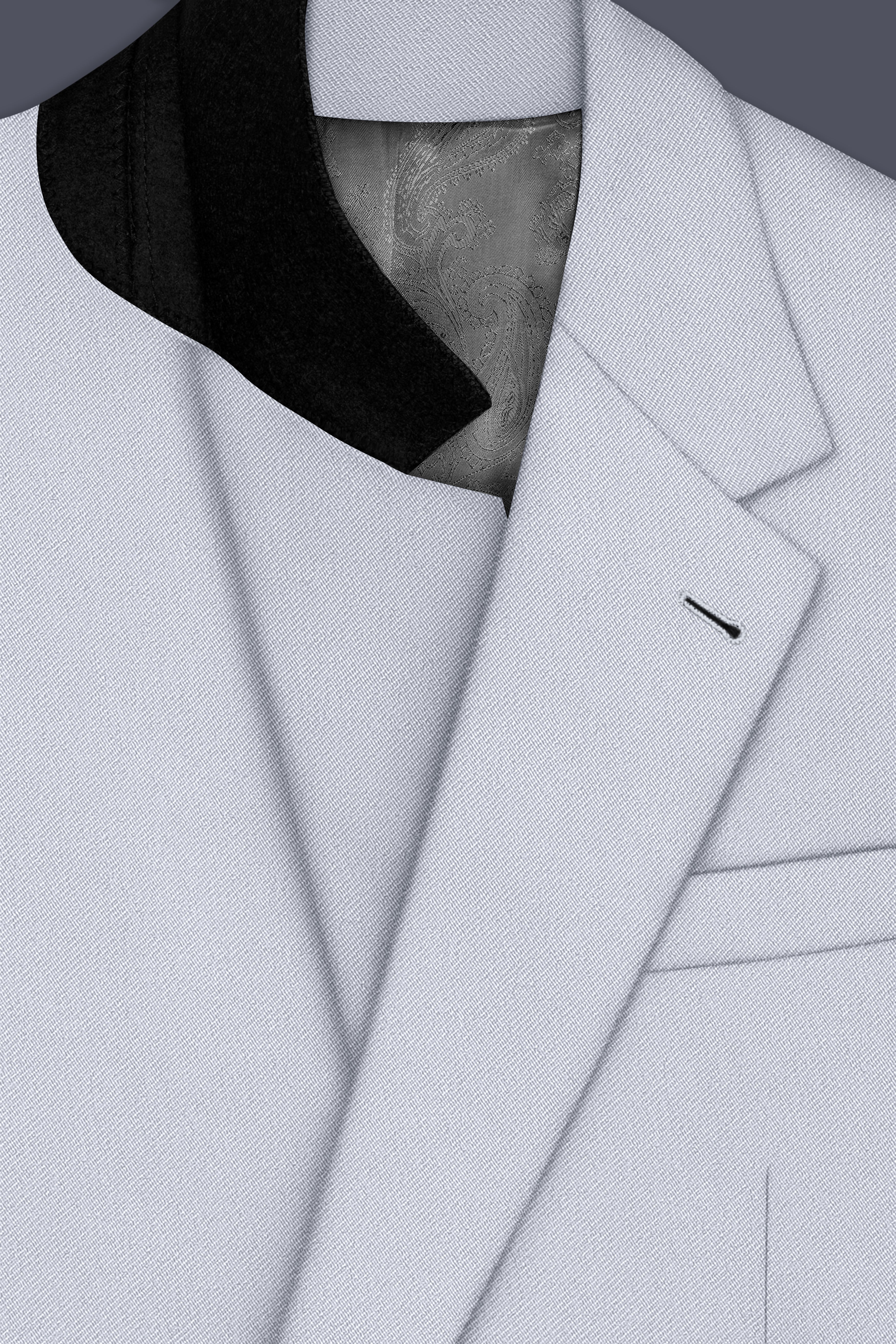 Azure-Periwinkle Gray Wool Rich Slight Stretch Single Breasted Suit