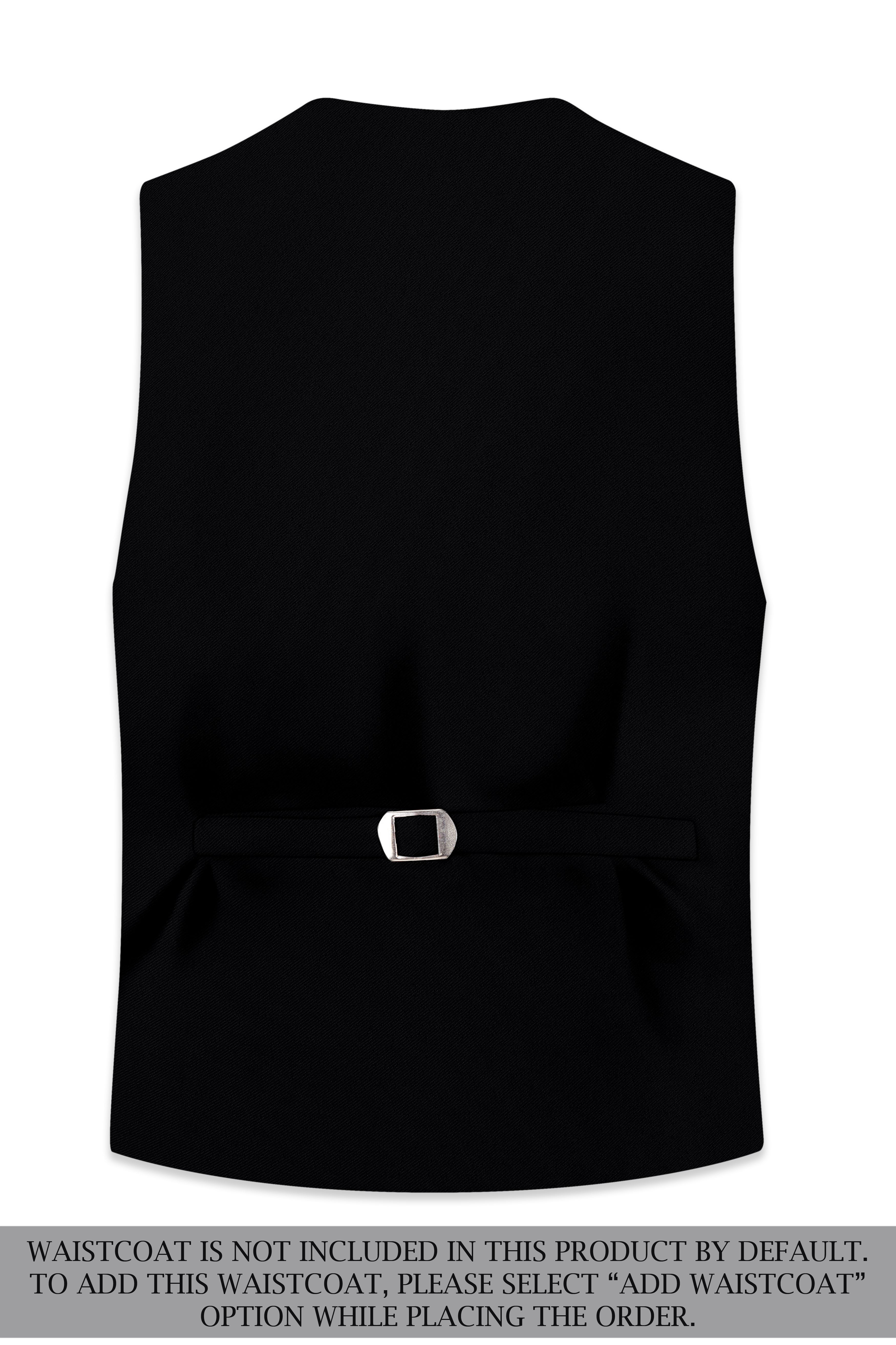 Noir-Jade Black Wool Rich Slight Stretch Single Breasted Suit