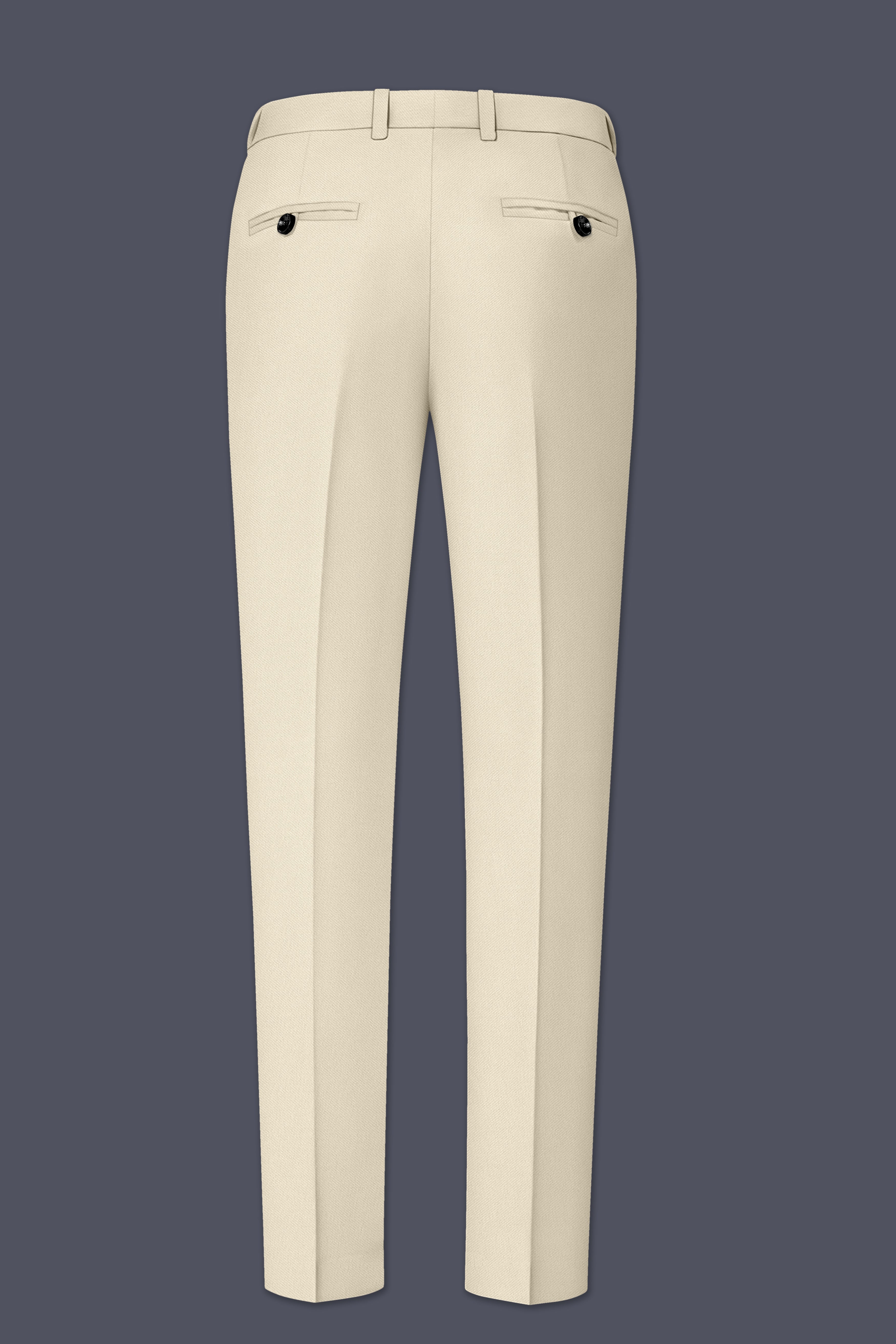 Ivora-Almond Cream Wool Rich Slight Stretch Single Breasted Suit