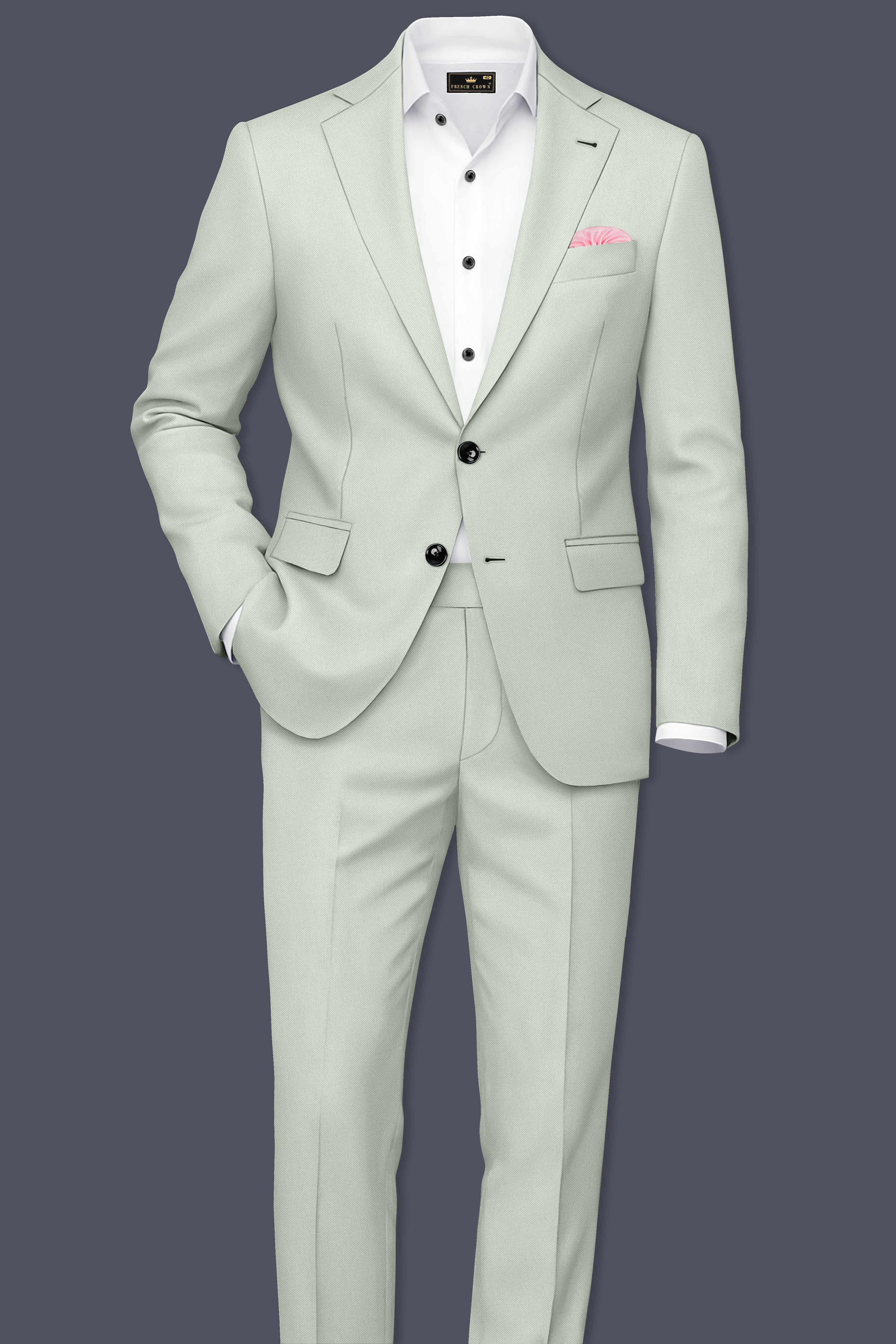 Ascend-Tasman Green Wool Rich Slight Stretch Single Breasted Suit