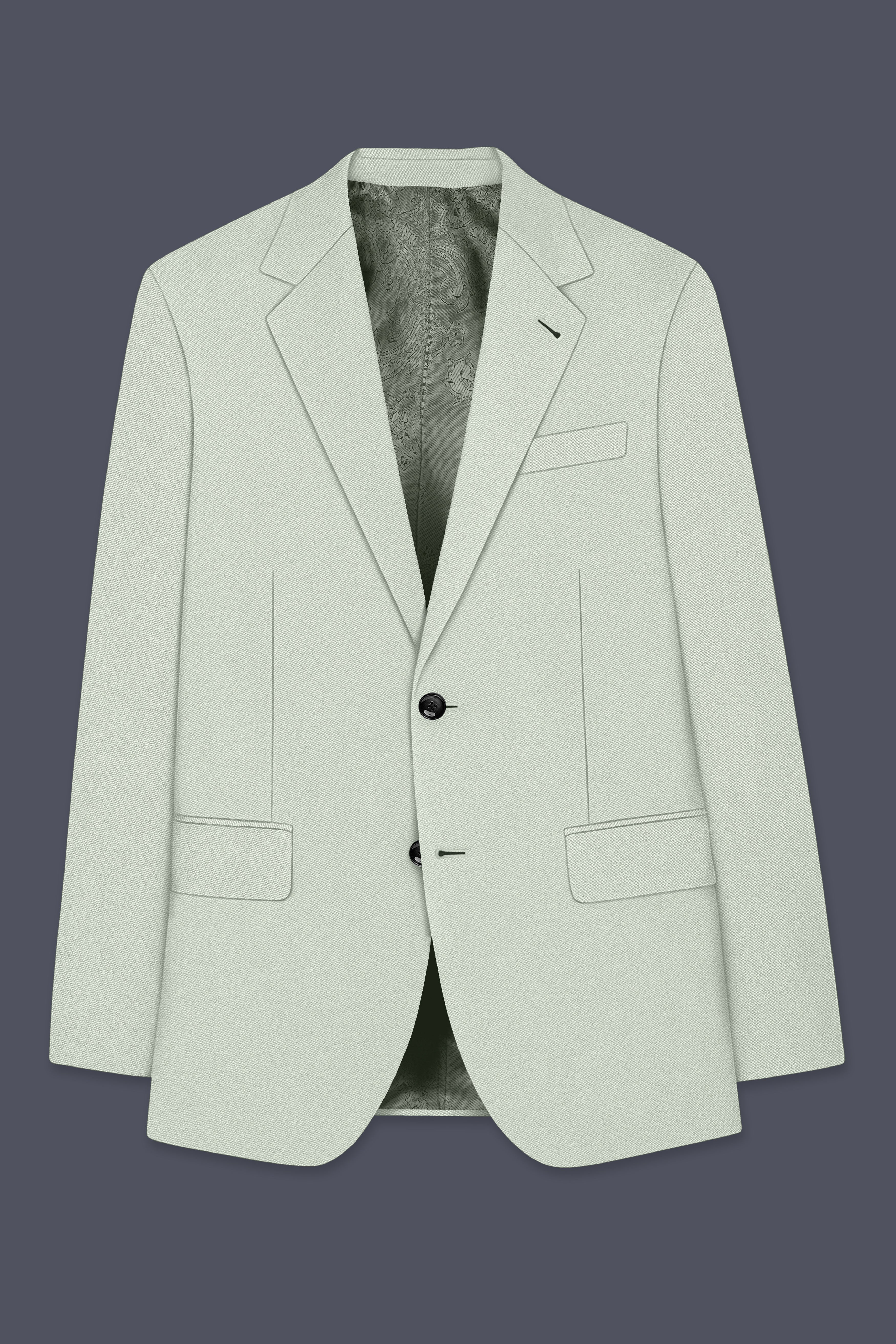 Ascend-Tasman Green Wool Rich Slight Stretch Single Breasted Suit