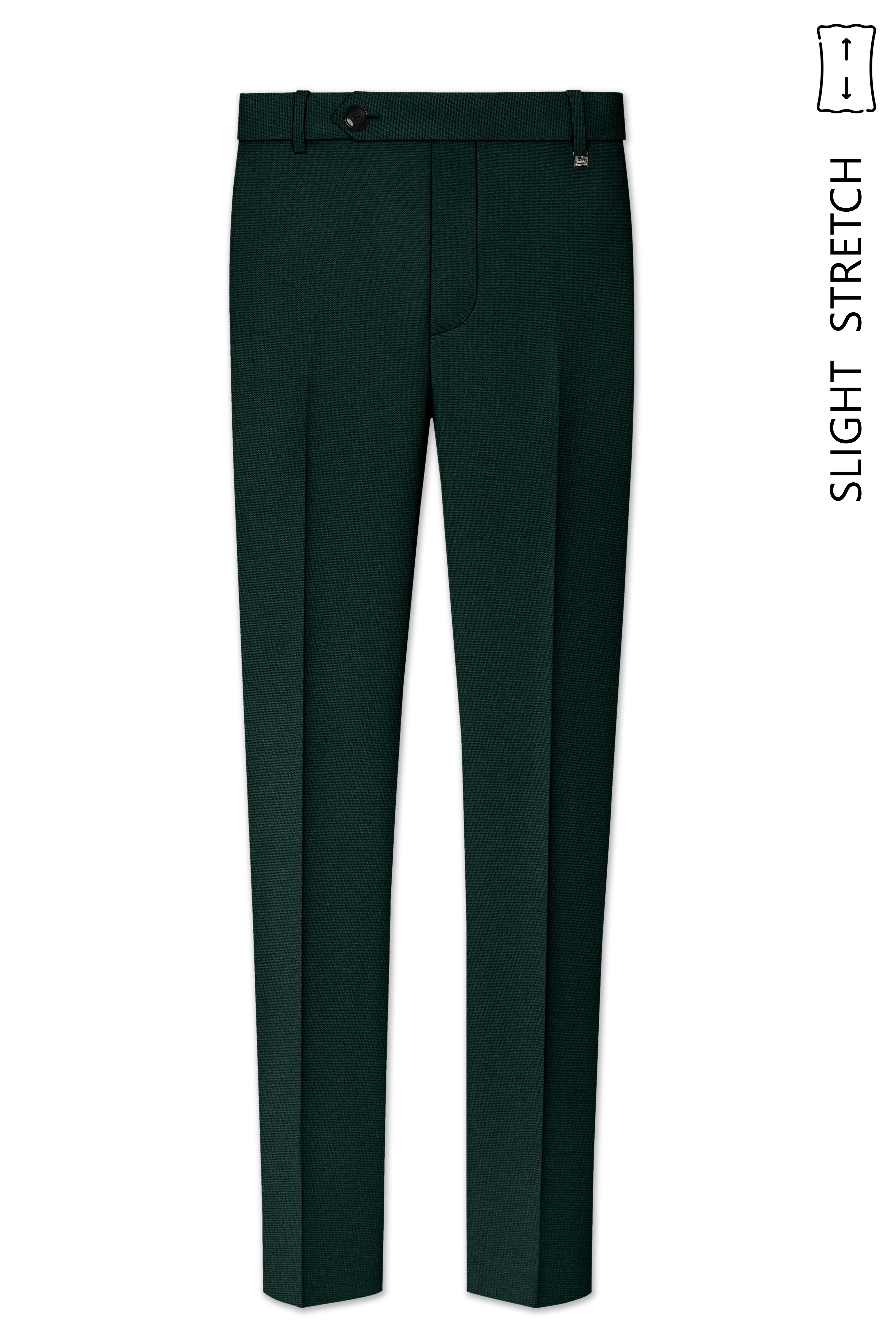 Lustre-Emerald Green Wool Rich Slight Stretch Single Breasted Suit