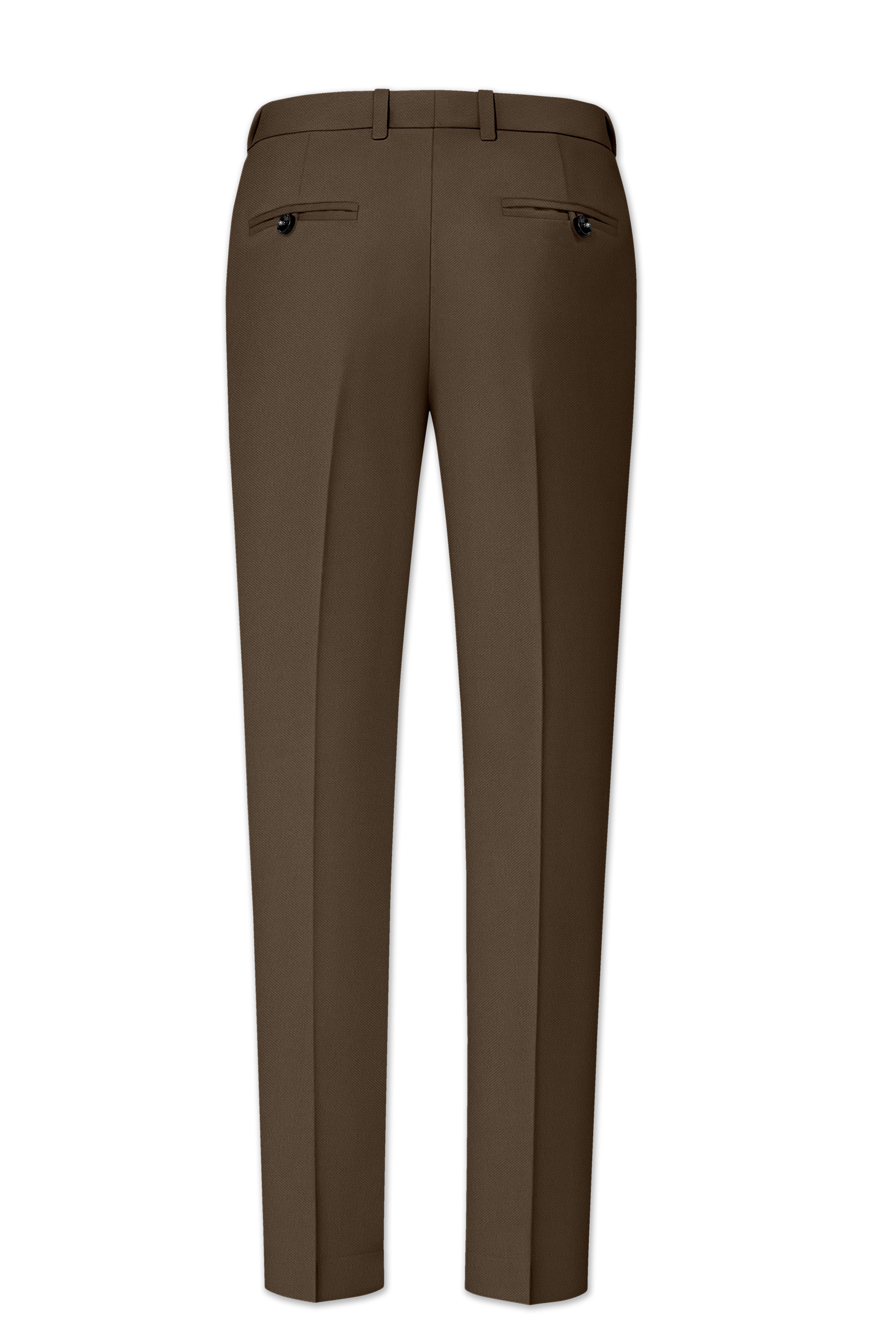 Prestige-Lisbon Brown Wool Rich Slight Stretch Double Breasted Suit