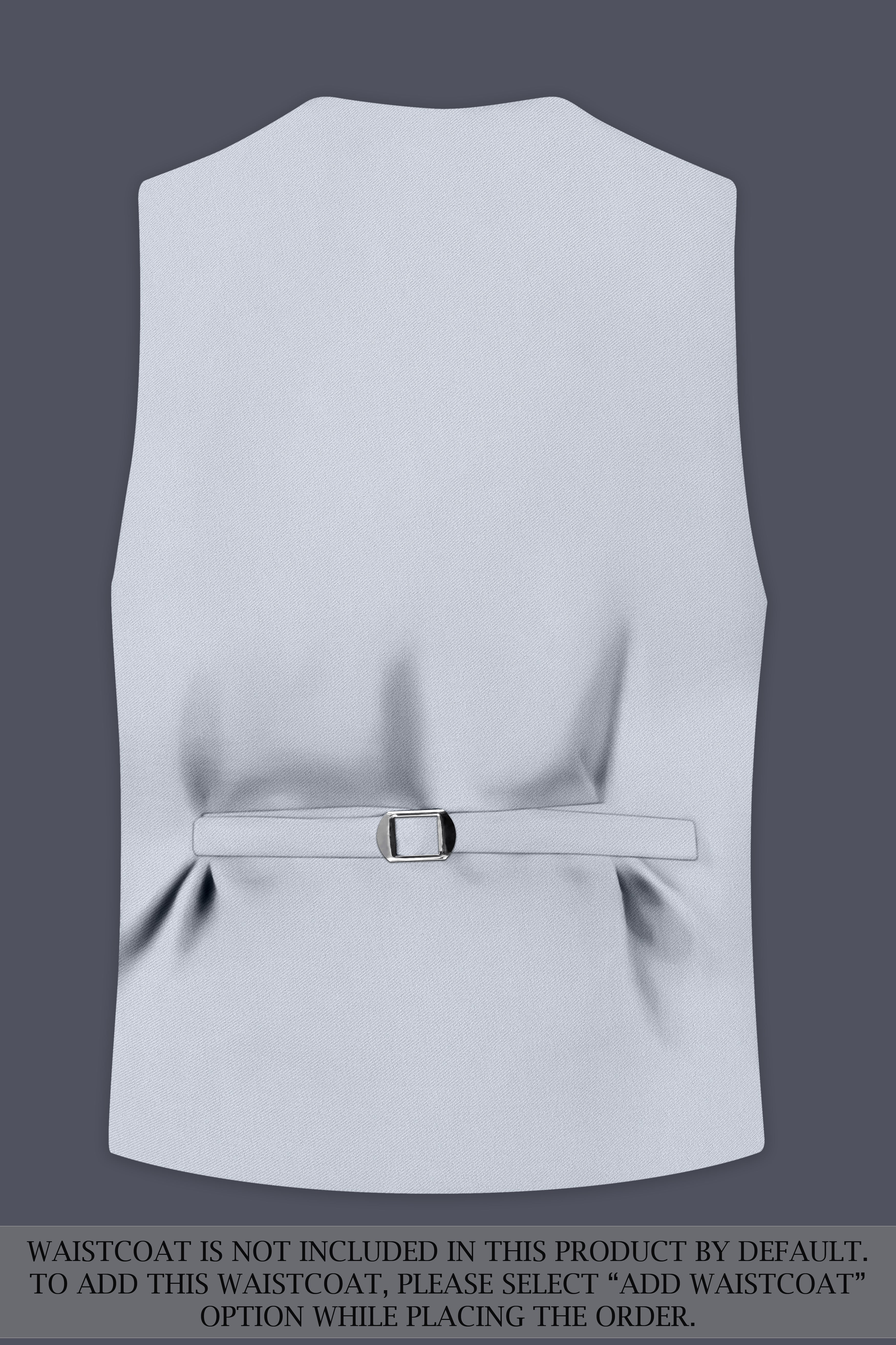 Azure-Periwinkle Gray Wool Rich Slight Stretch Double Breasted Suit