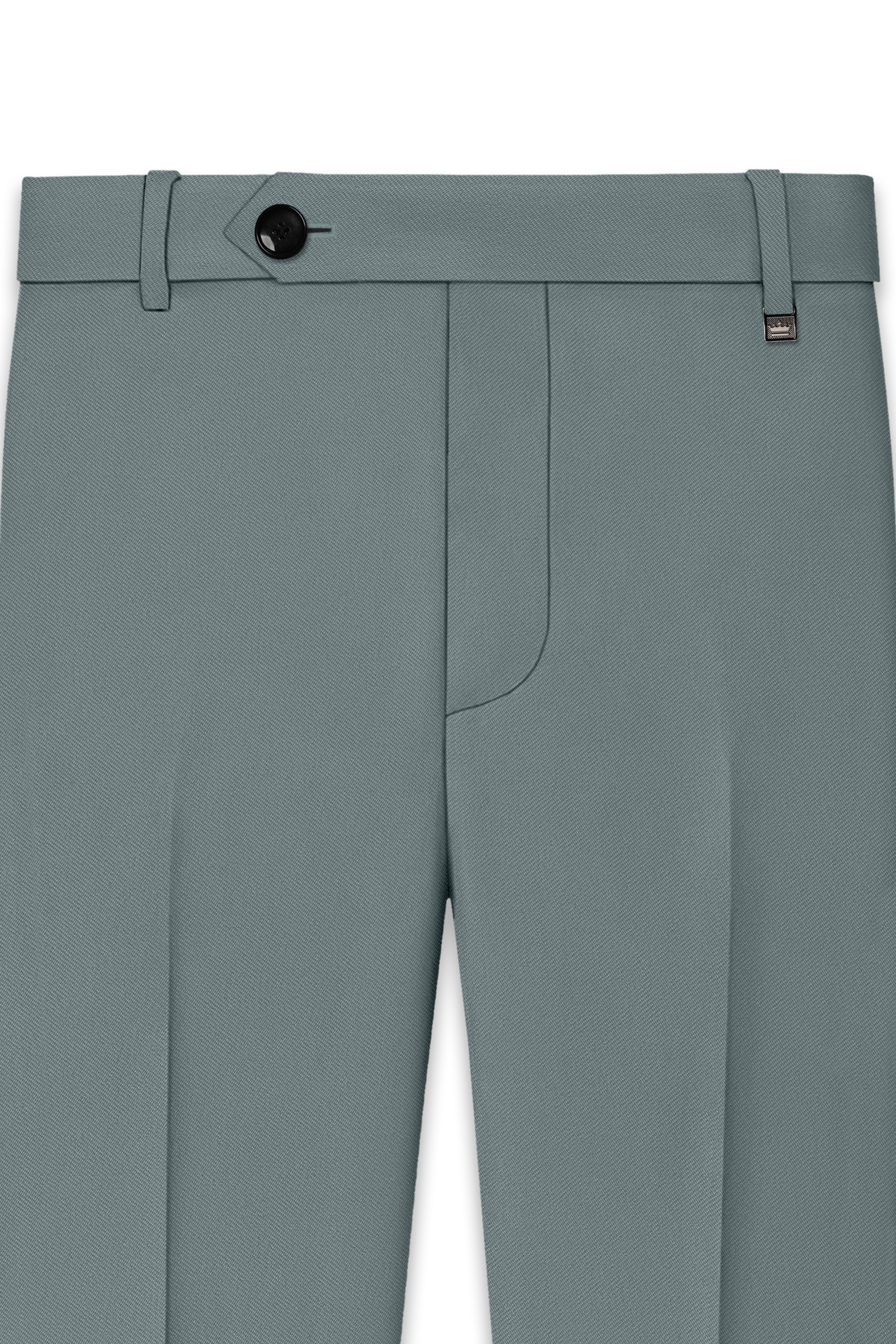 Verdant-Raven Green Wool Rich Slight Stretch Double Breasted Suit