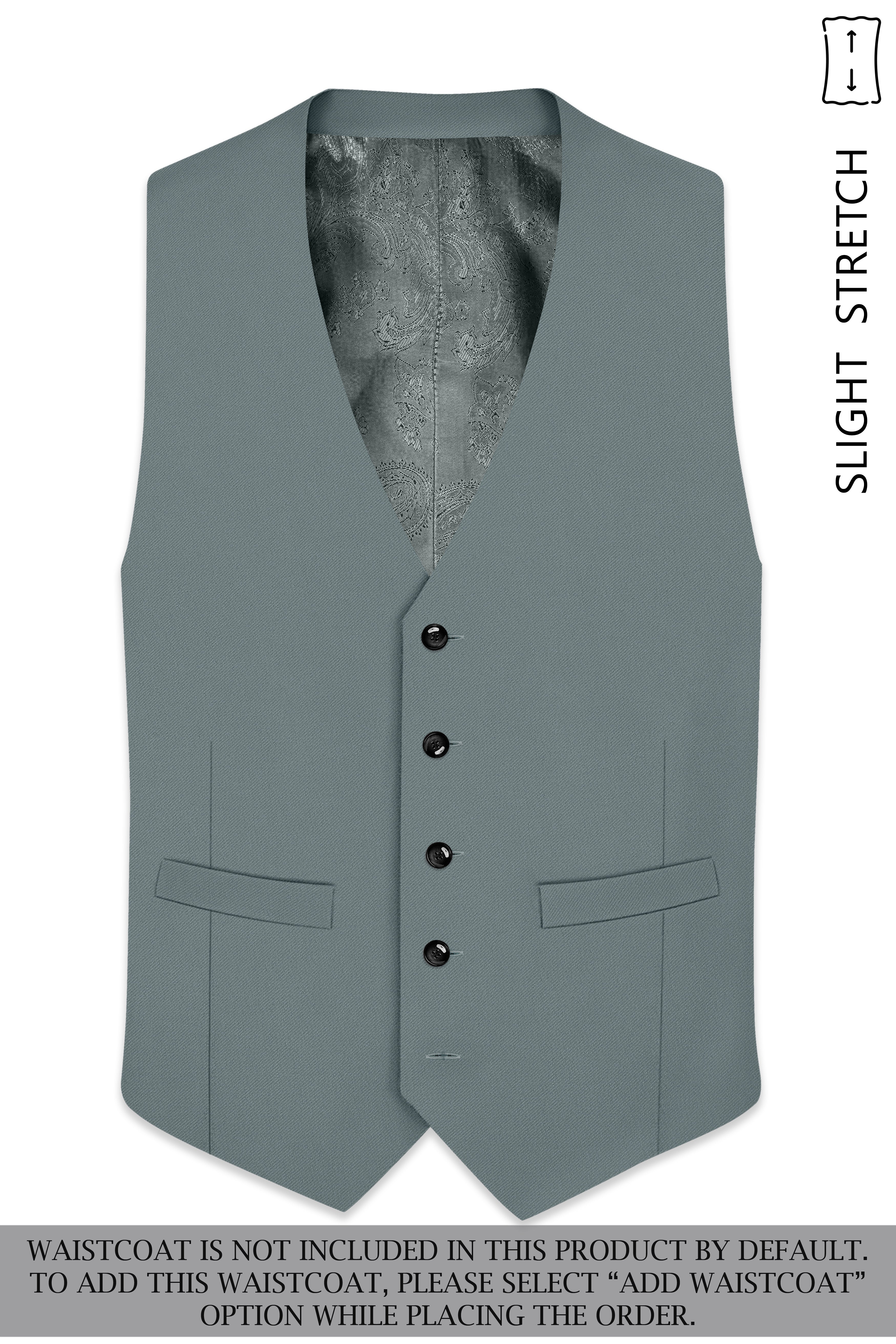 Verdant-Raven Green Wool Rich Slight Stretch Double Breasted Suit