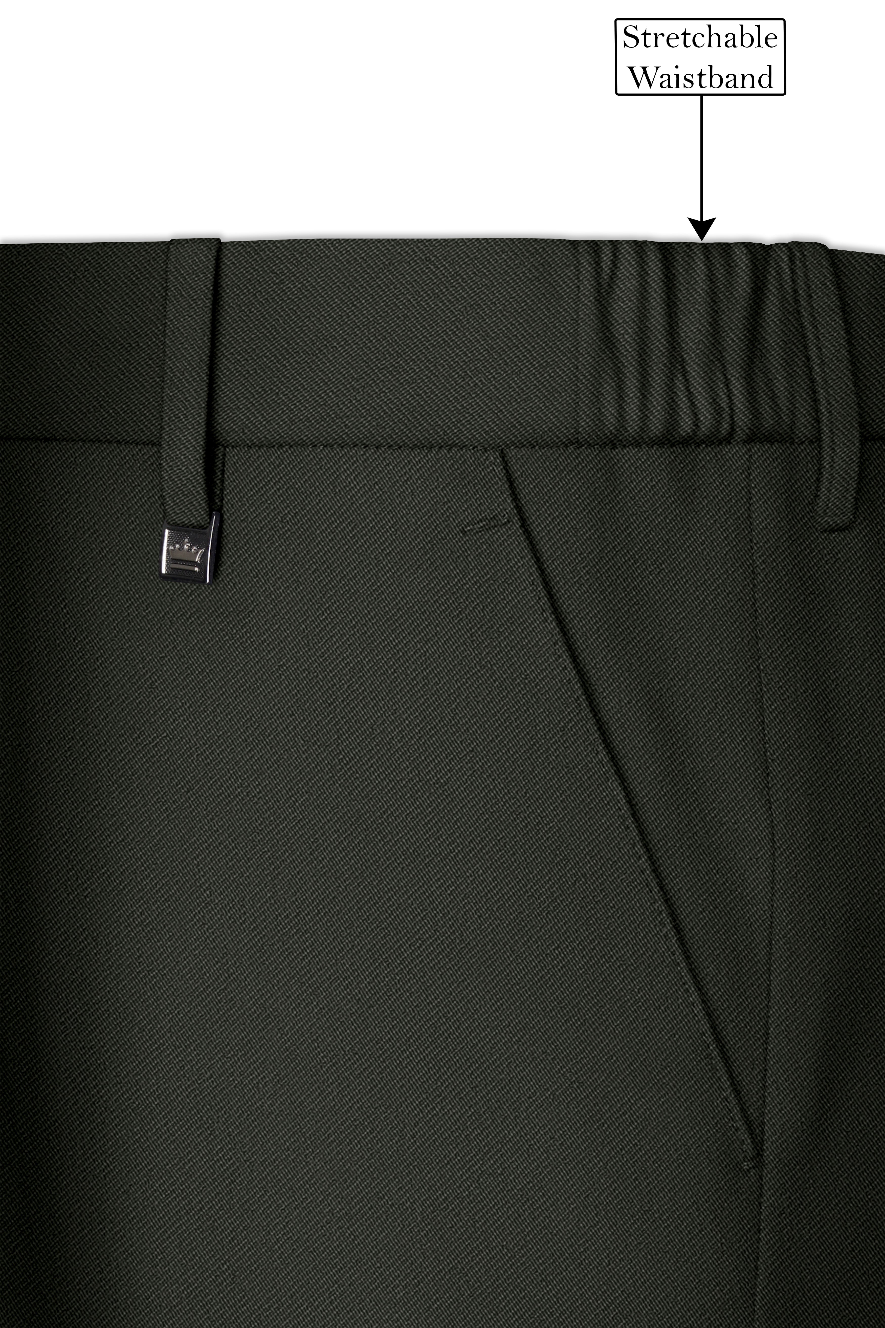 Apex-Piano Green Wool Rich Slight Stretch Double Breasted Suit