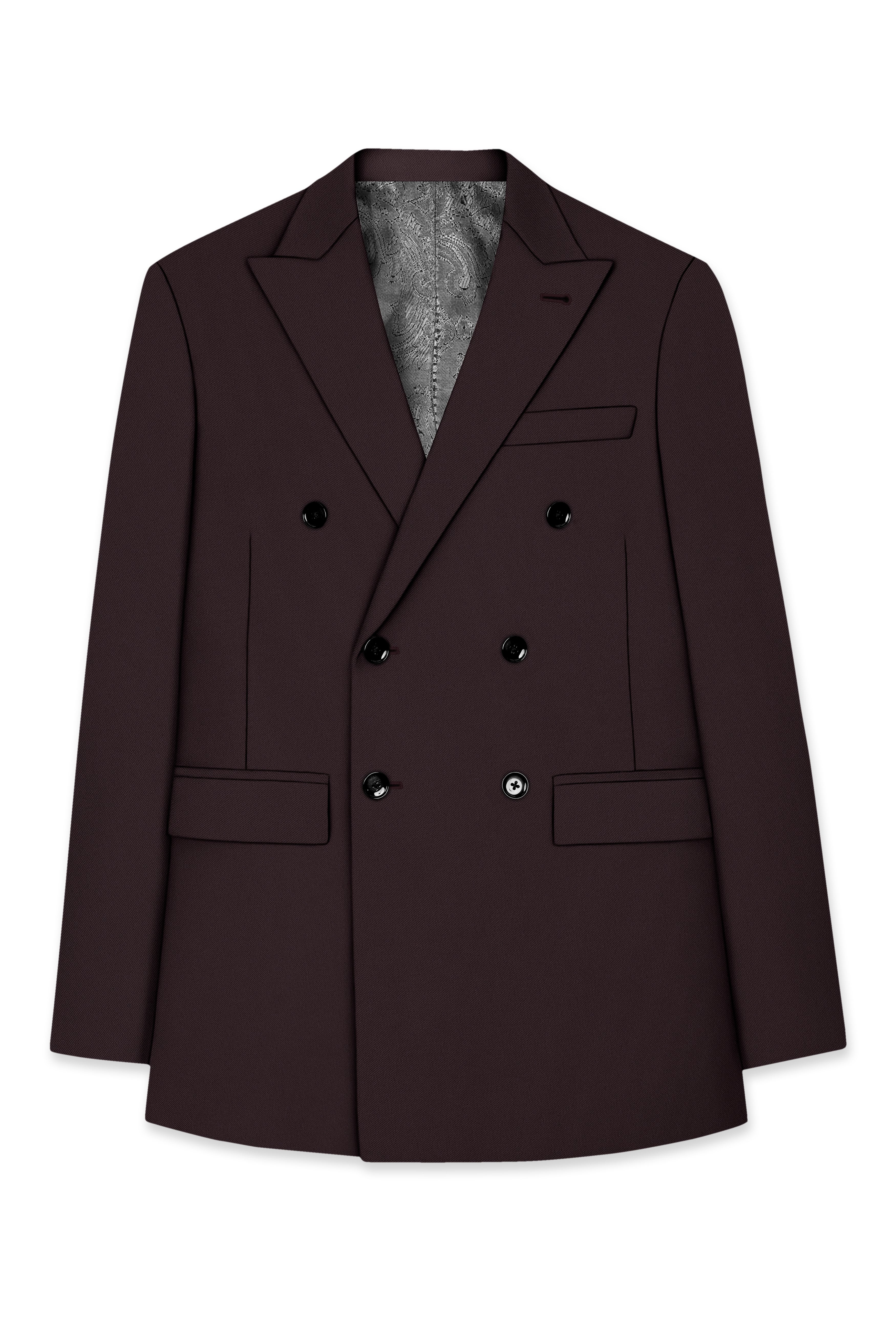 Bristol-Eclipse Brown Wool Rich Slight Stretch Double Breasted Suit