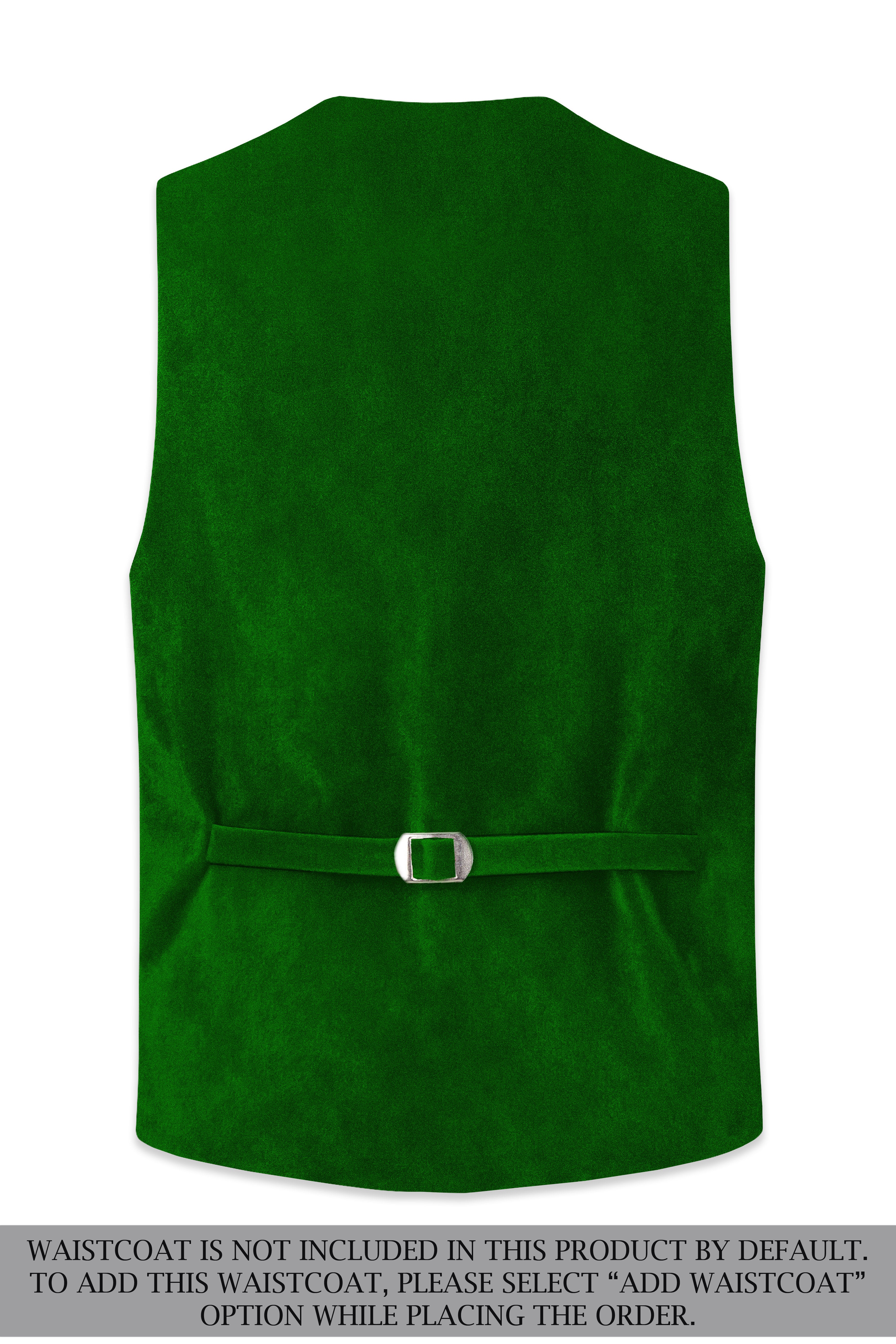 Viridian-Hunter Green Velvet Peak Lapel Tuxedo Suit