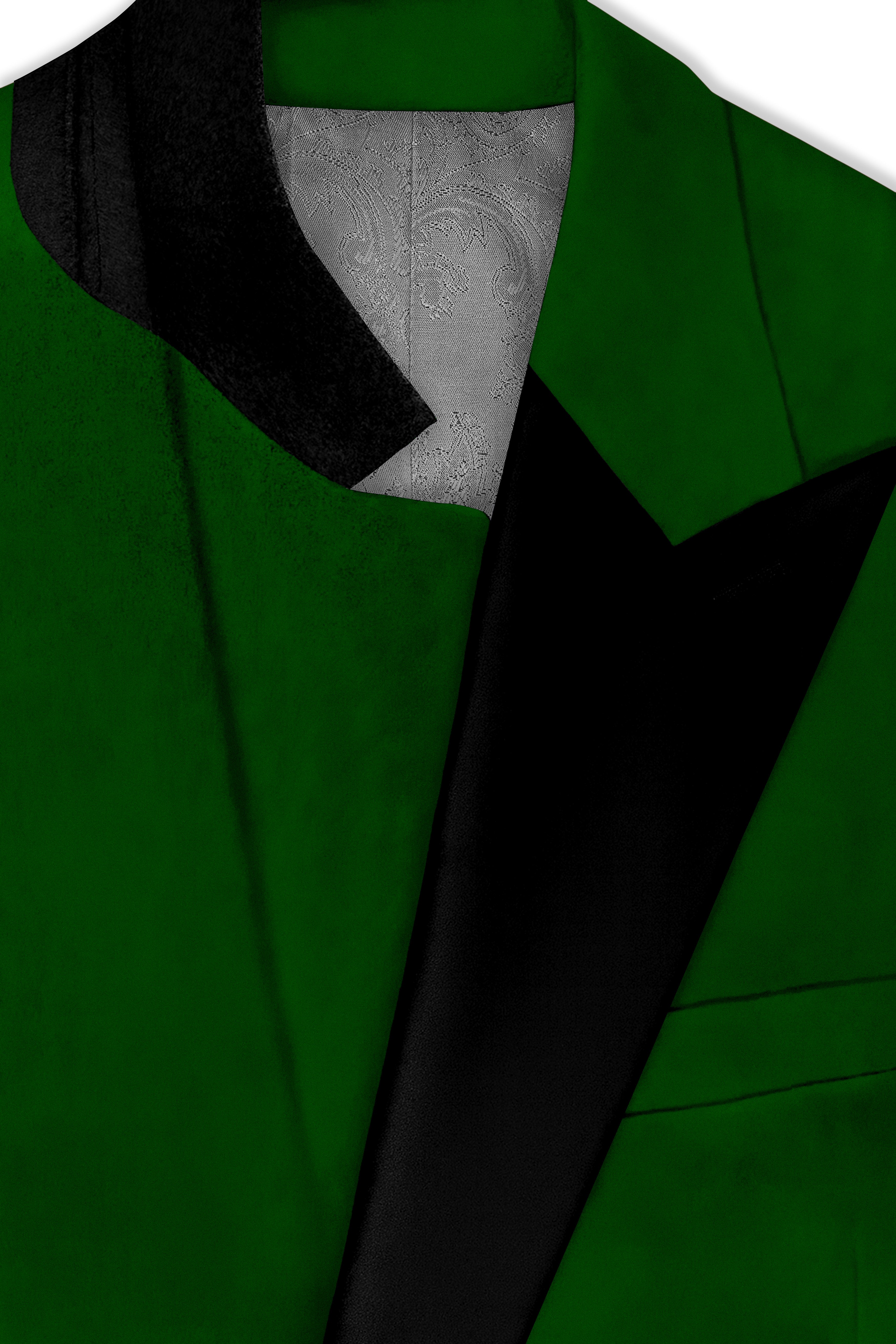 Viridian-Hunter Green Velvet Peak Lapel Tuxedo Suit