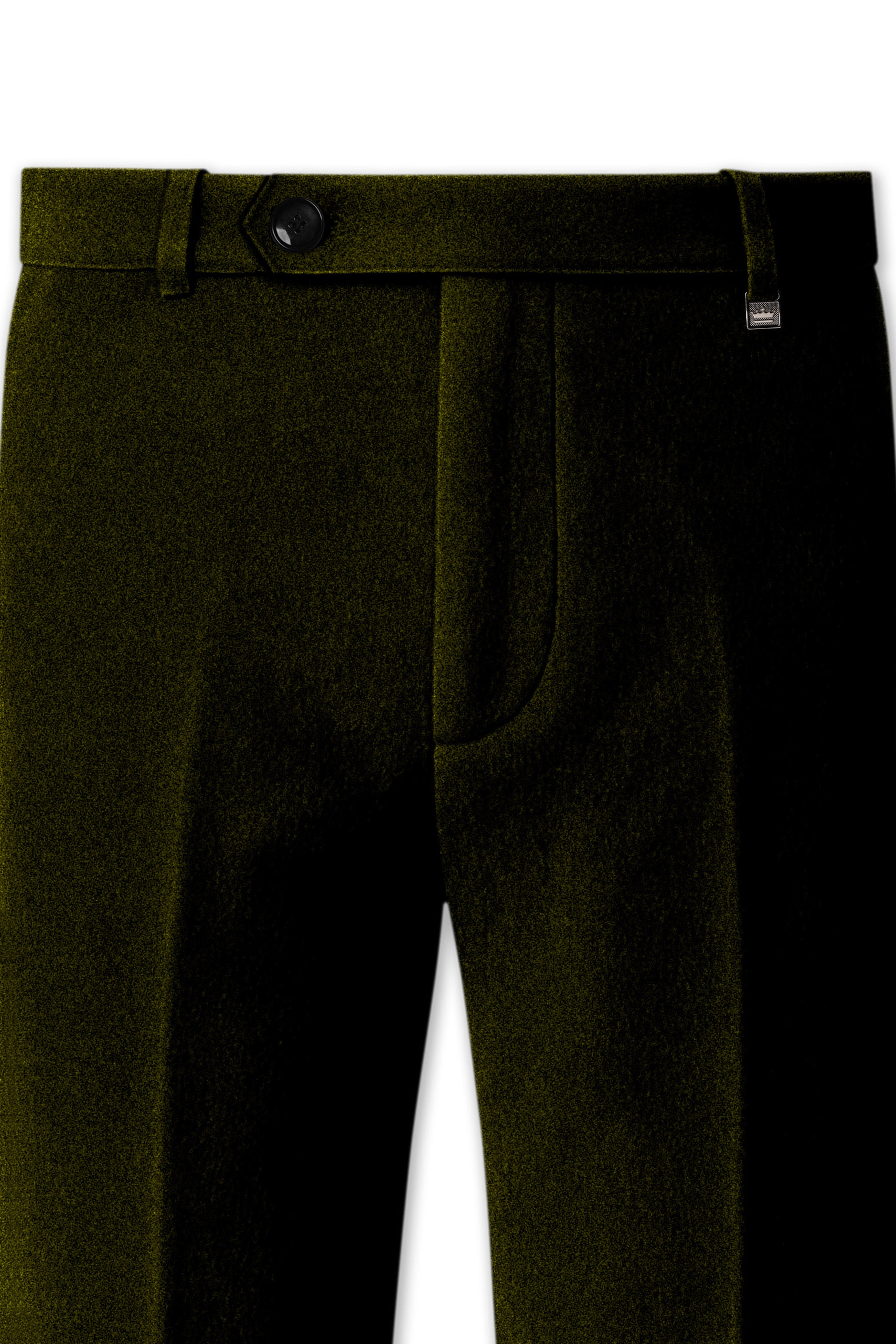 Montverde-Rangoon Green Velvet Peak Lapel Tuxedo Suit