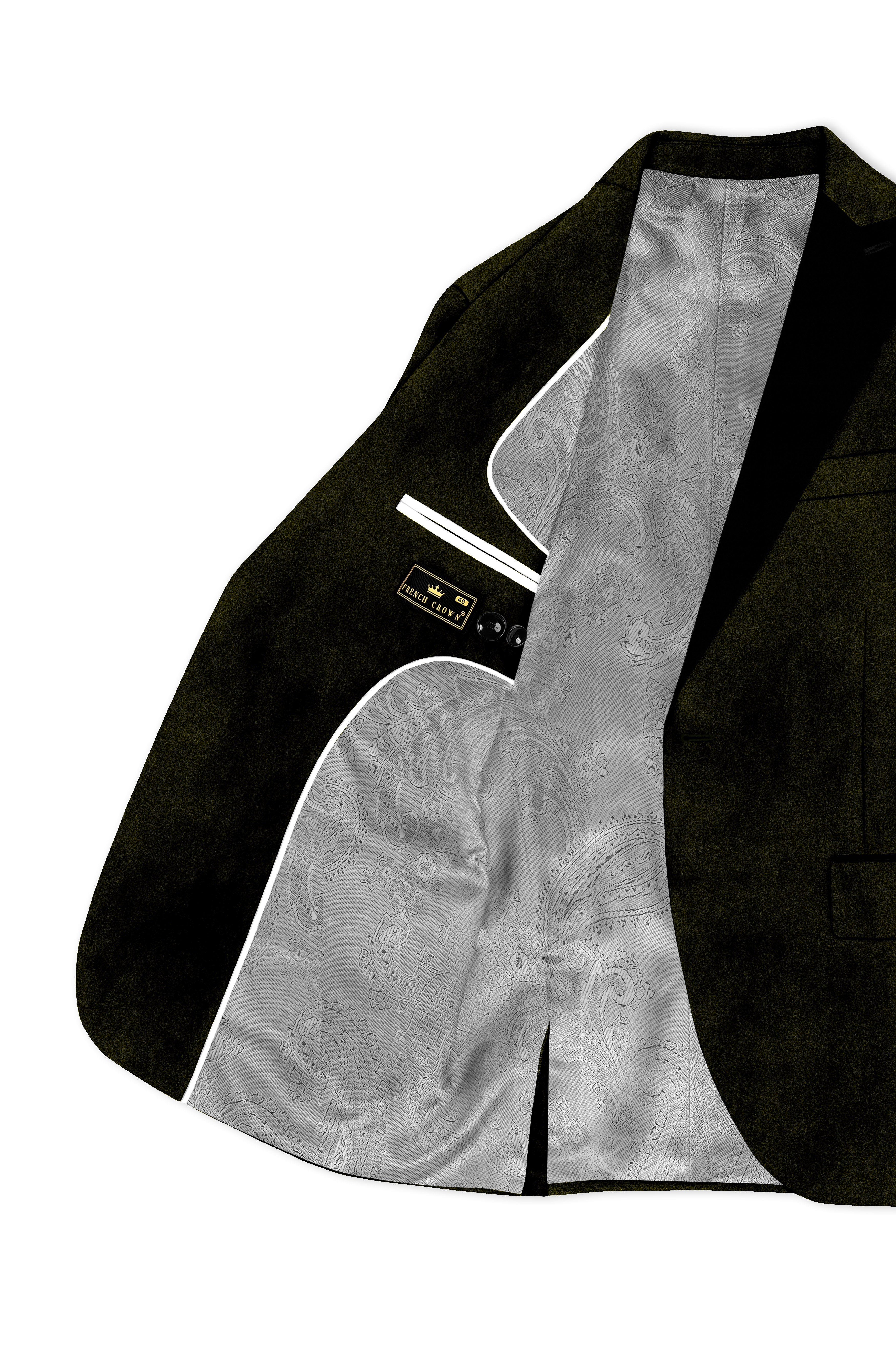 Montverde-Rangoon Green Velvet Peak Lapel Tuxedo Suit