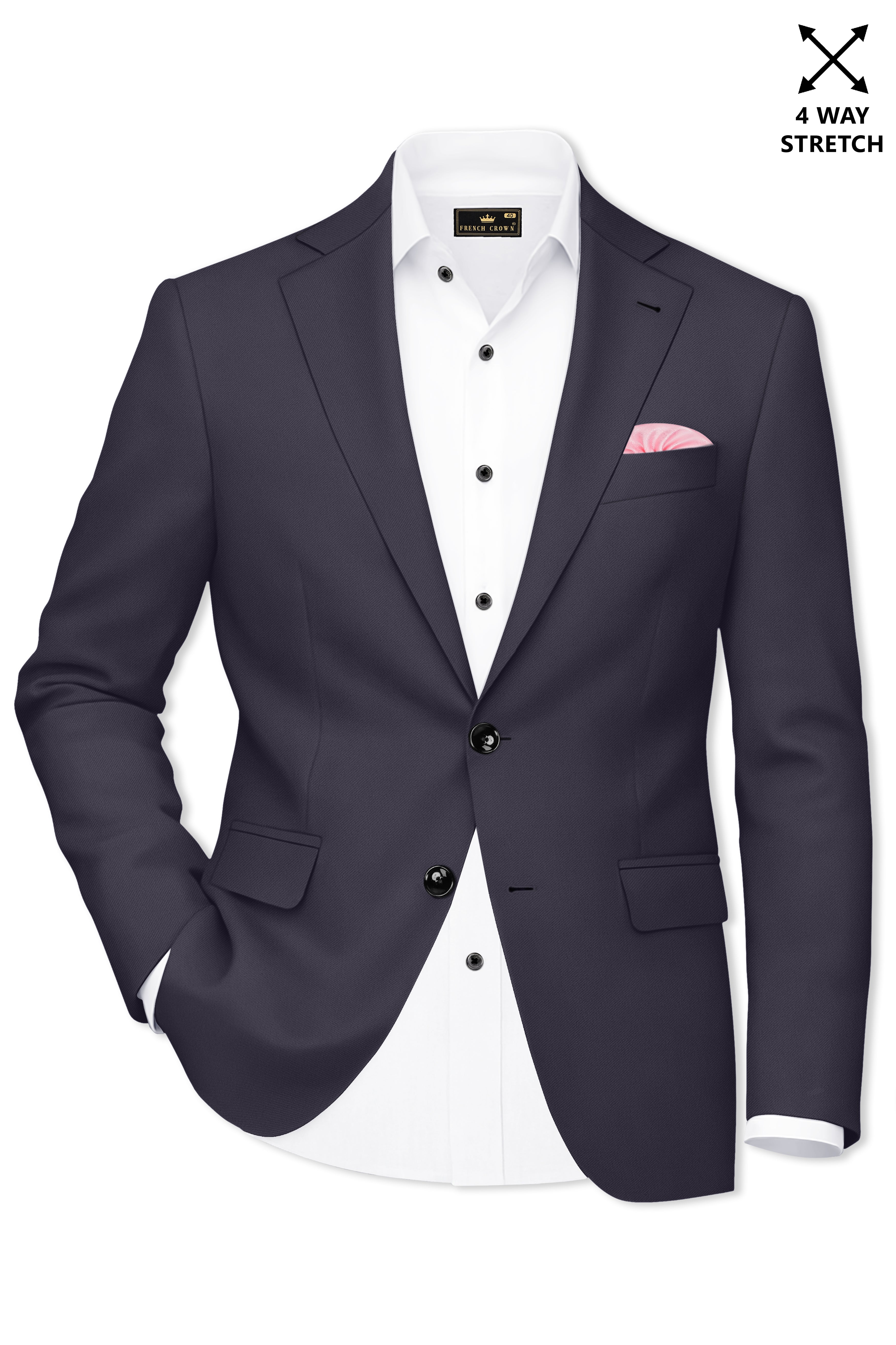 Aeris-Bastilie Gray 4-Way Stretch Wrinkle-Free Fluid Drape Fabric Single Breasted Suit