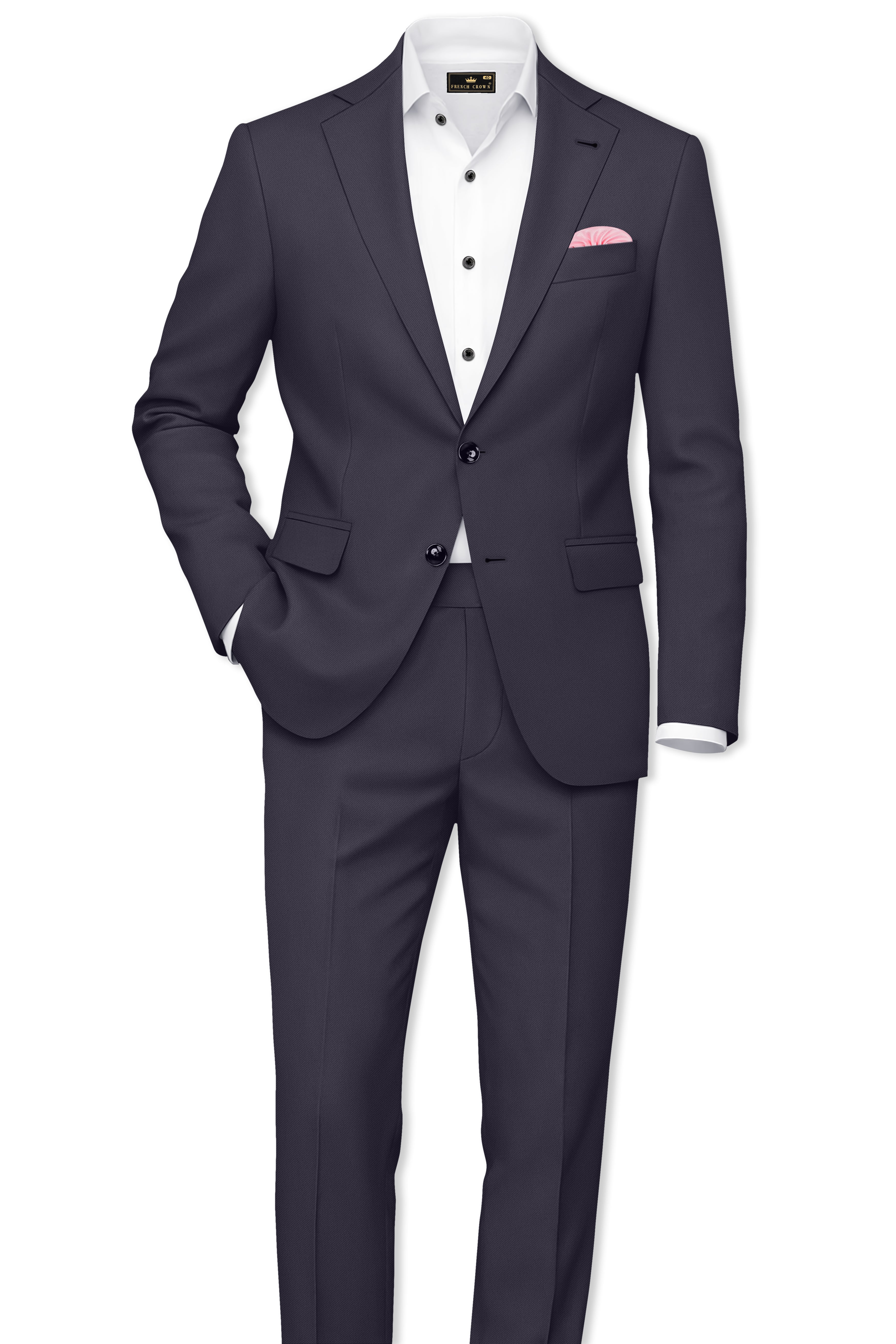 Aeris-Bastilie Gray 4-Way Stretch Wrinkle-Free Fluid Drape Fabric Single Breasted Suit