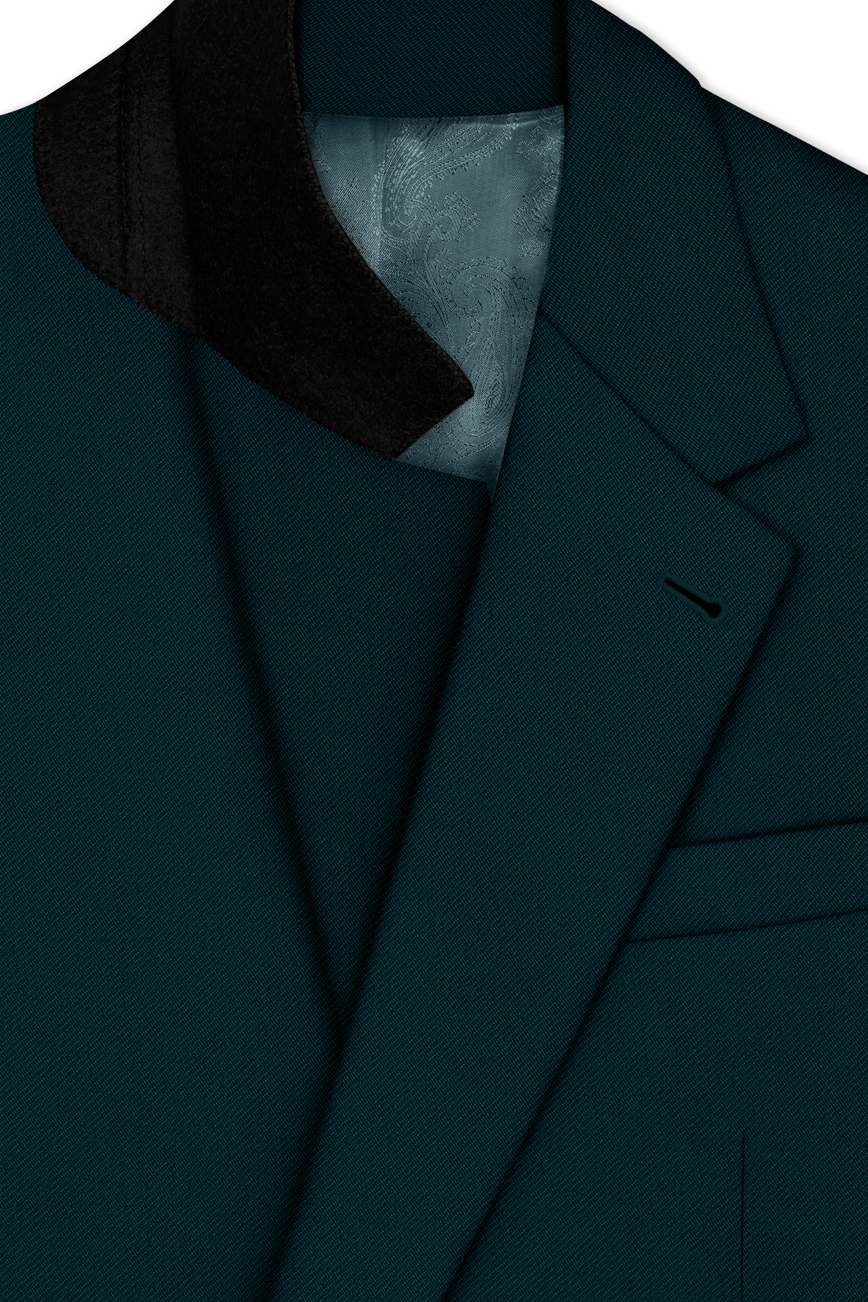 Canopy-Daintree Green 4-Way Stretch Wrinkle-Free Fluid Drape Fabric Single Breasted Suit