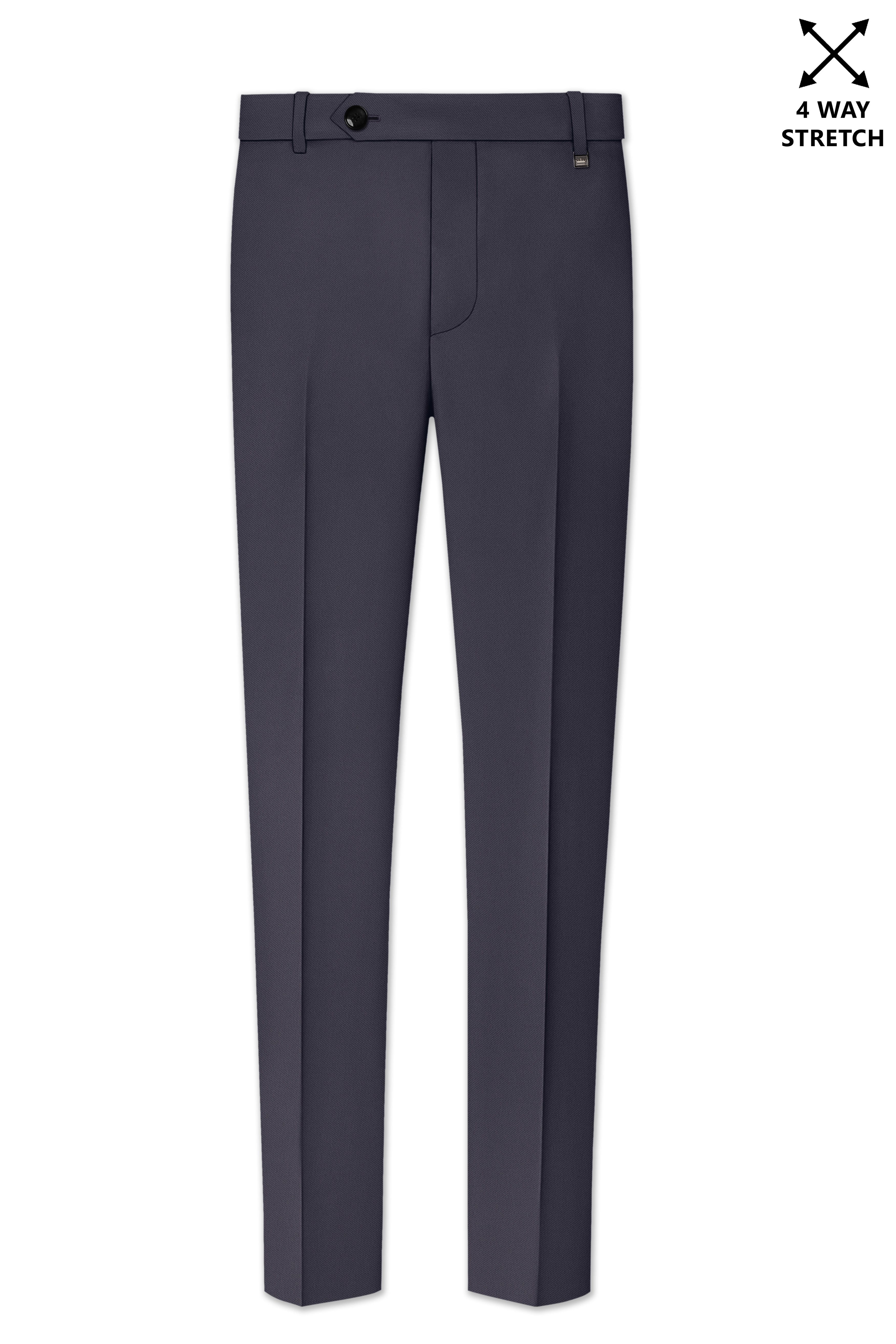 Aeris-Bastilie Gray 4-Way Stretch Wrinkle-Free Fluid Drape Fabric Double Breasted Suit