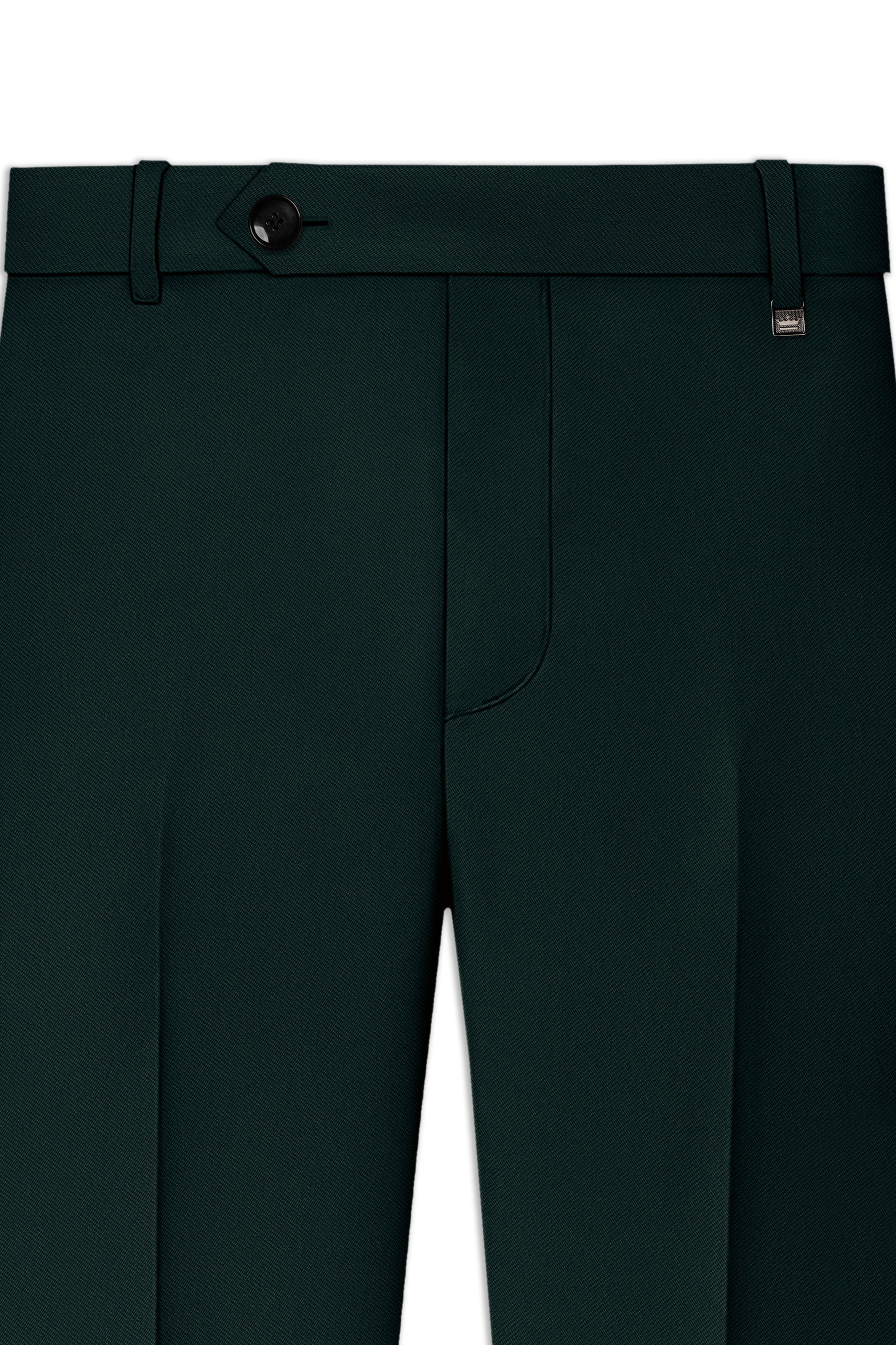 Verde-Aztec Green 4-Way Stretch Wrinkle-Free Fluid Drape Fabric Double Breasted Suit