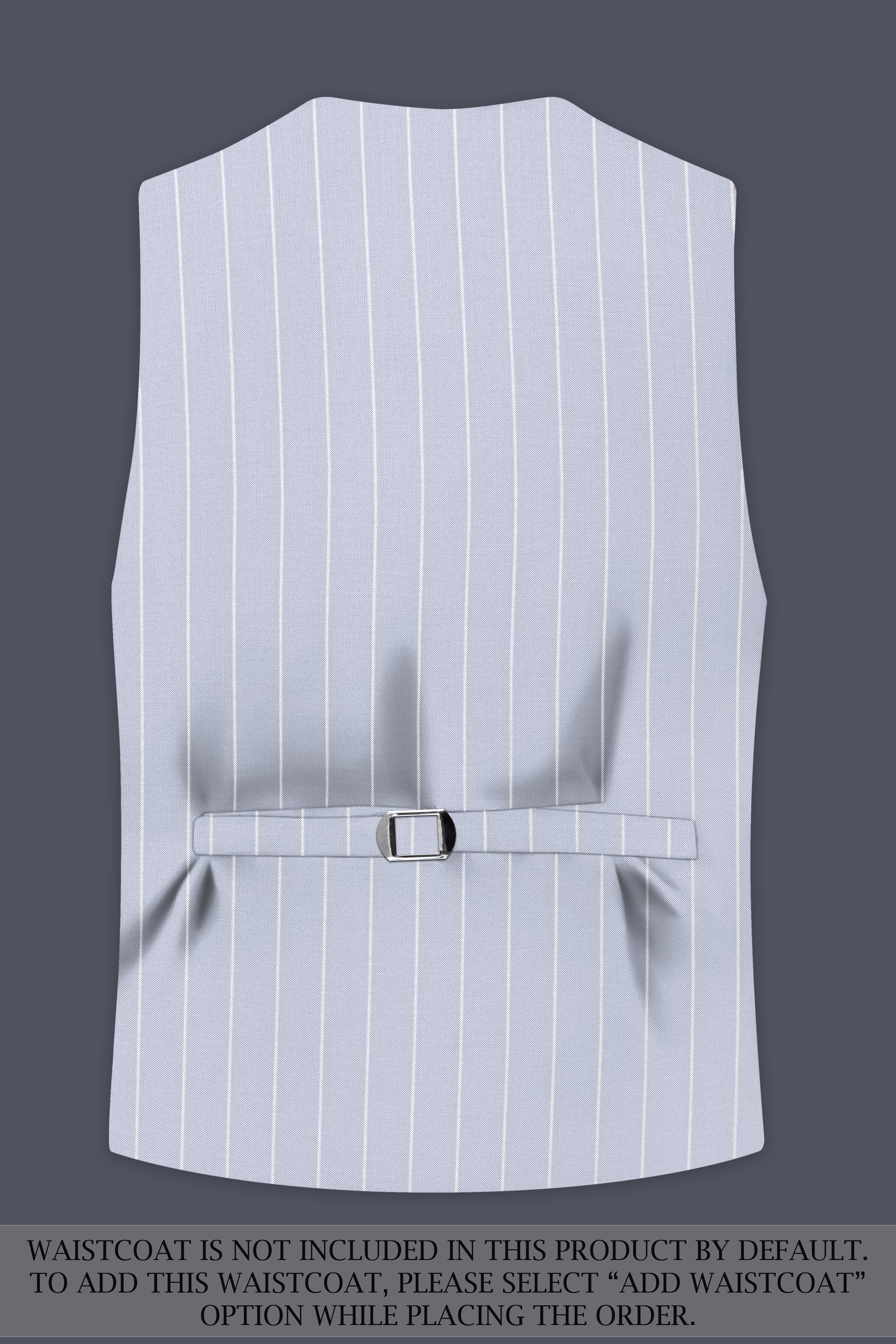 Axiom-Loblolly Gray And Bright White Chalk Striped Wool Rich Slight Stretch Double Breasted Suit