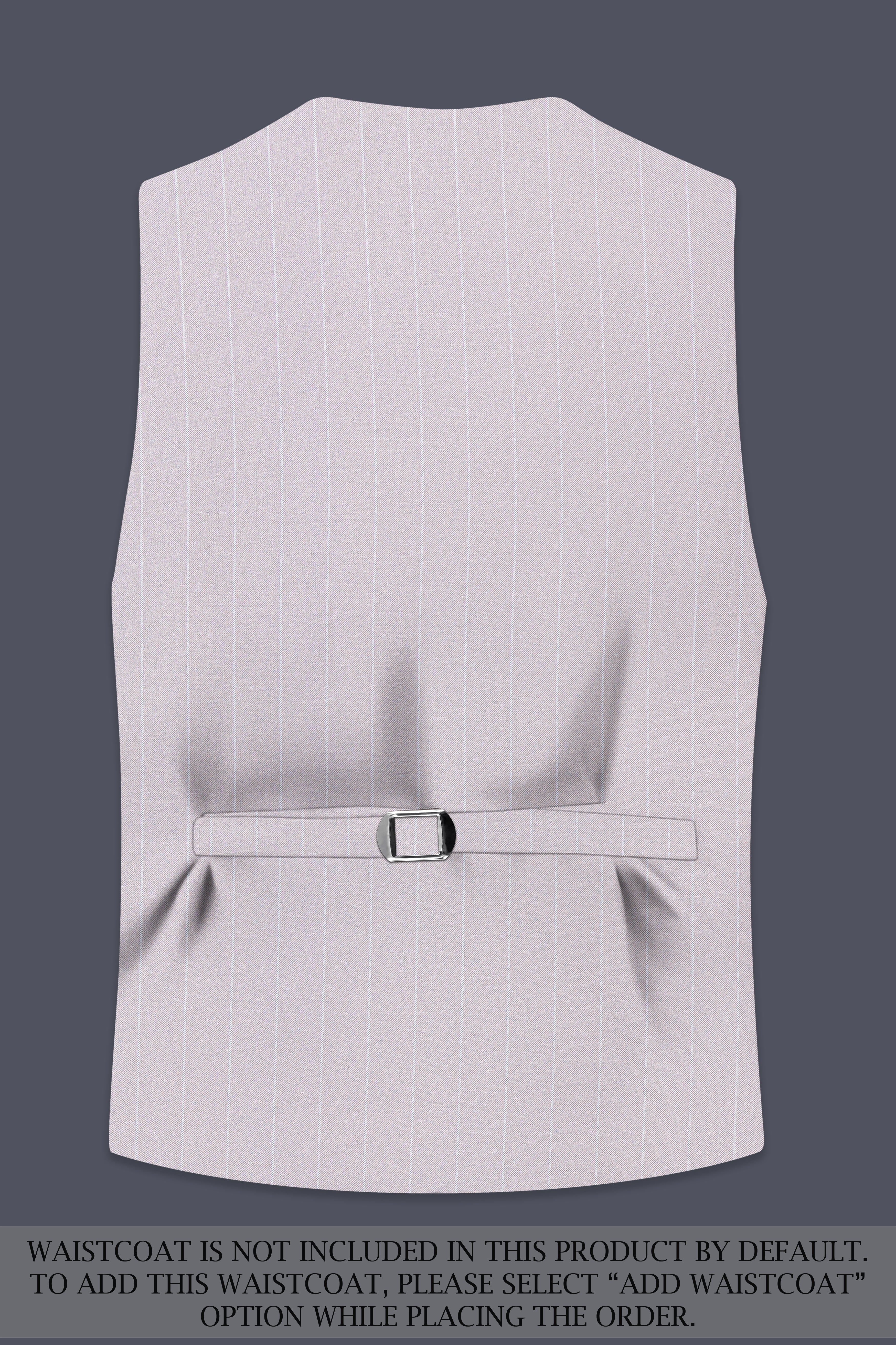 Roselle-Thistle Pink And Bright White Chalk Striped Wool Rich Slight Stretch Single Breasted Suit