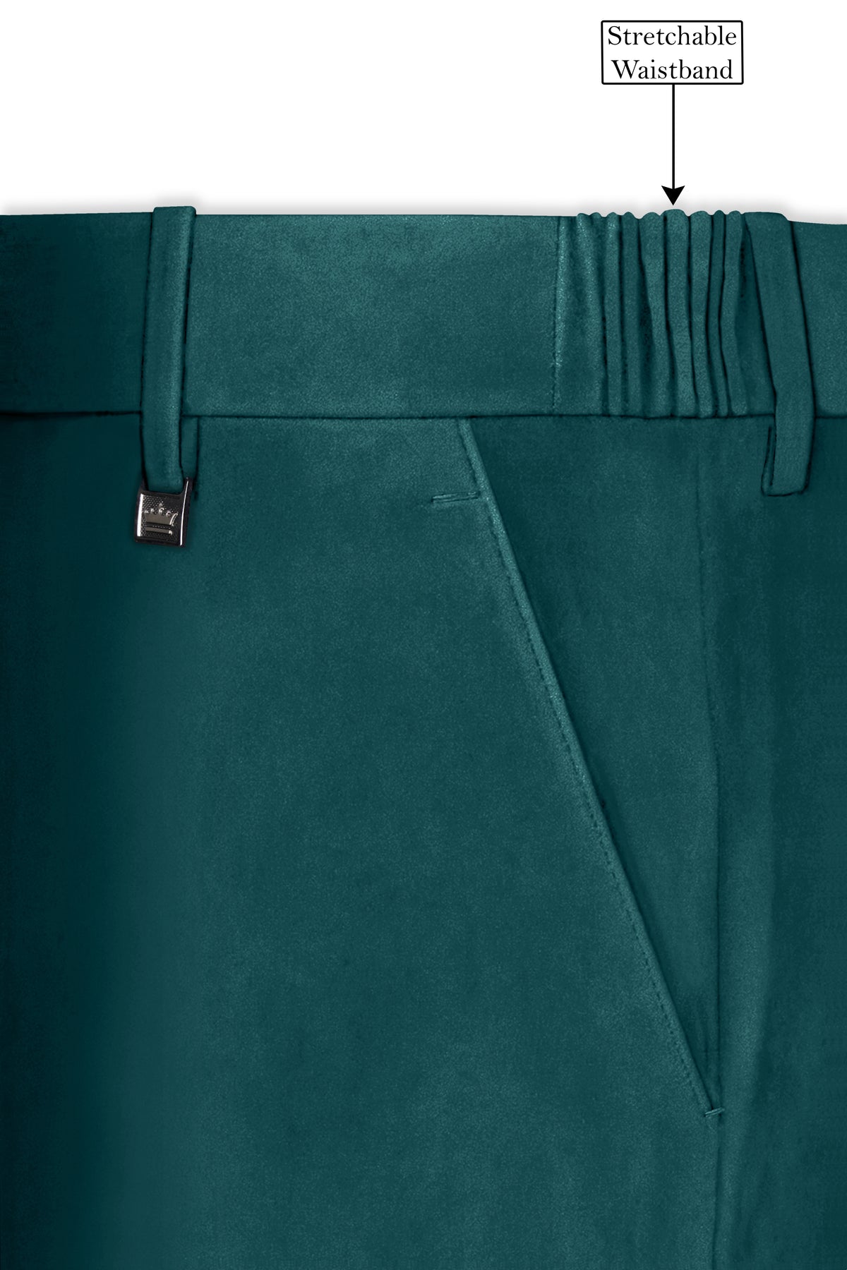 Verdant-Teal Green Velvet Peak Lapel Tuxedo Suit