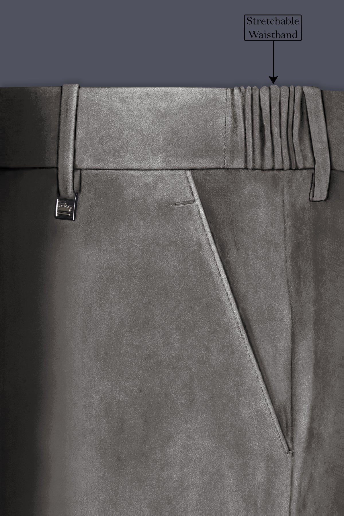 Noir-Chicago Gray Velvet Peak Lapel Tuxedo Suit