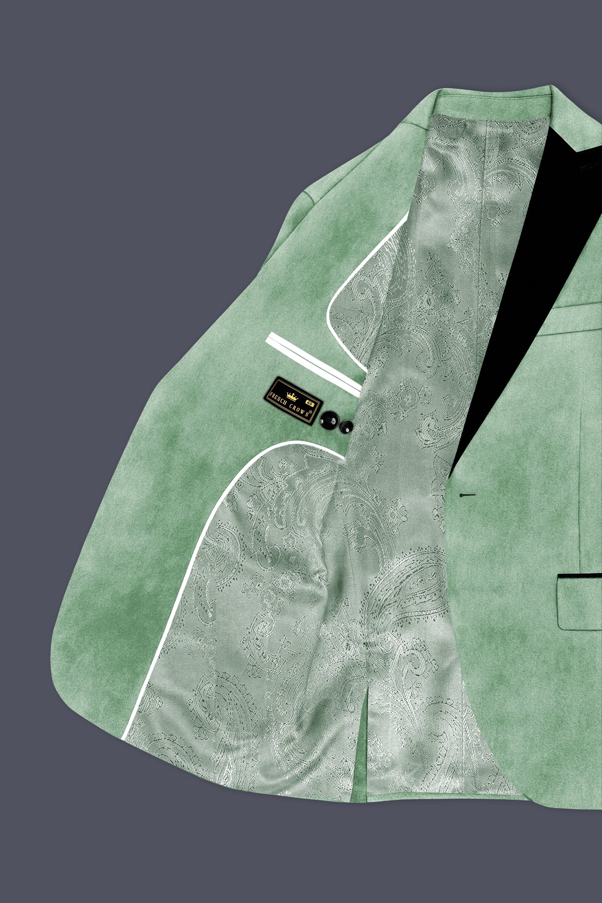 Nocturne-Amulet Green Velvet Peak Lapel Tuxedo Suit