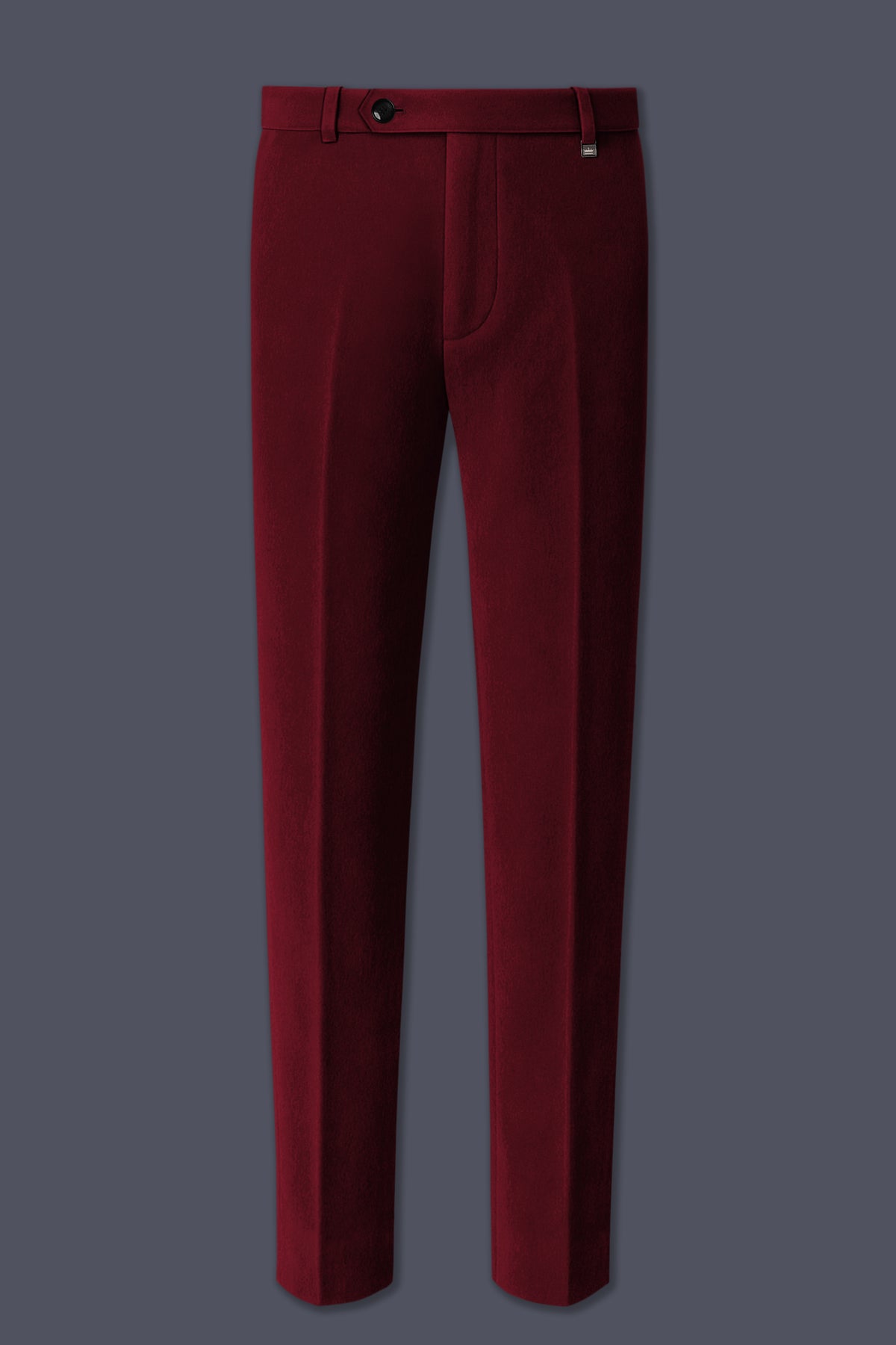 Aurelio-Aubergine Red Velvet Peak Lapel Tuxedo Suit