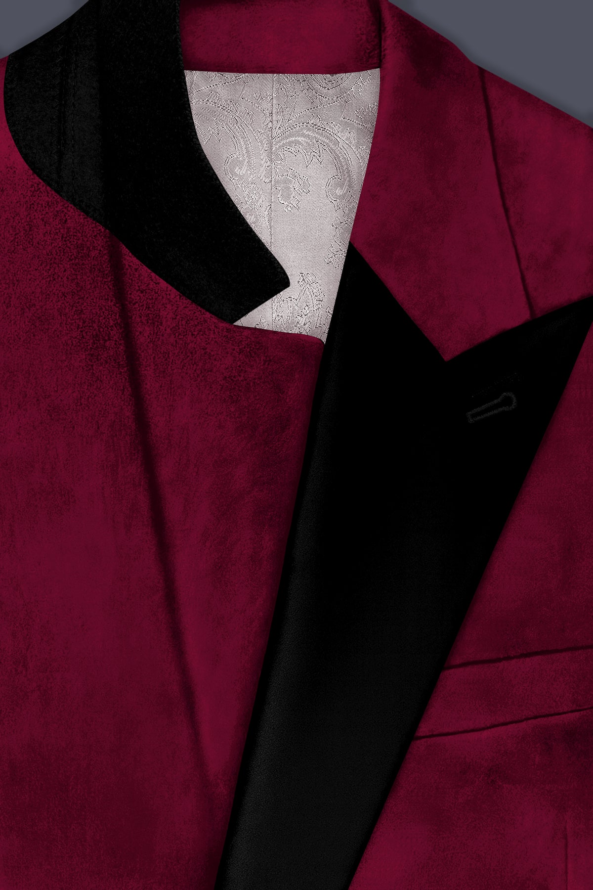 Nocturne-Cab Sav Maroon Velvet Peak Lapel Tuxedo Suit