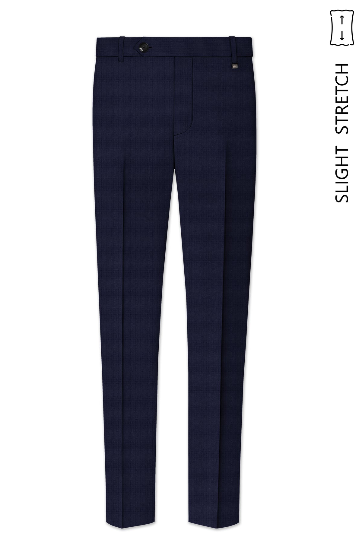 Nocturne-Mirage Navy Diamond Textured Wool Rich Slight Stretch Single Breasted Suit